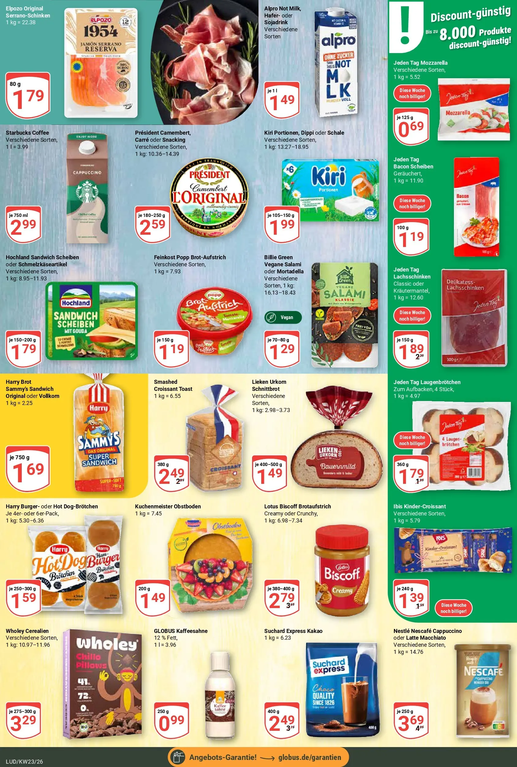 Globus Prospekt Ludwigshafen-Oggersheim (ab 01.06.2026) » Angebote online | Seite: 14 | Produkte: Mozzarella, Gouda, Alpro, Zucker