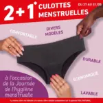 Trafic 2+1 GRATUIT sur nos culottes menstruelles lavables ! - au 31.05.2026