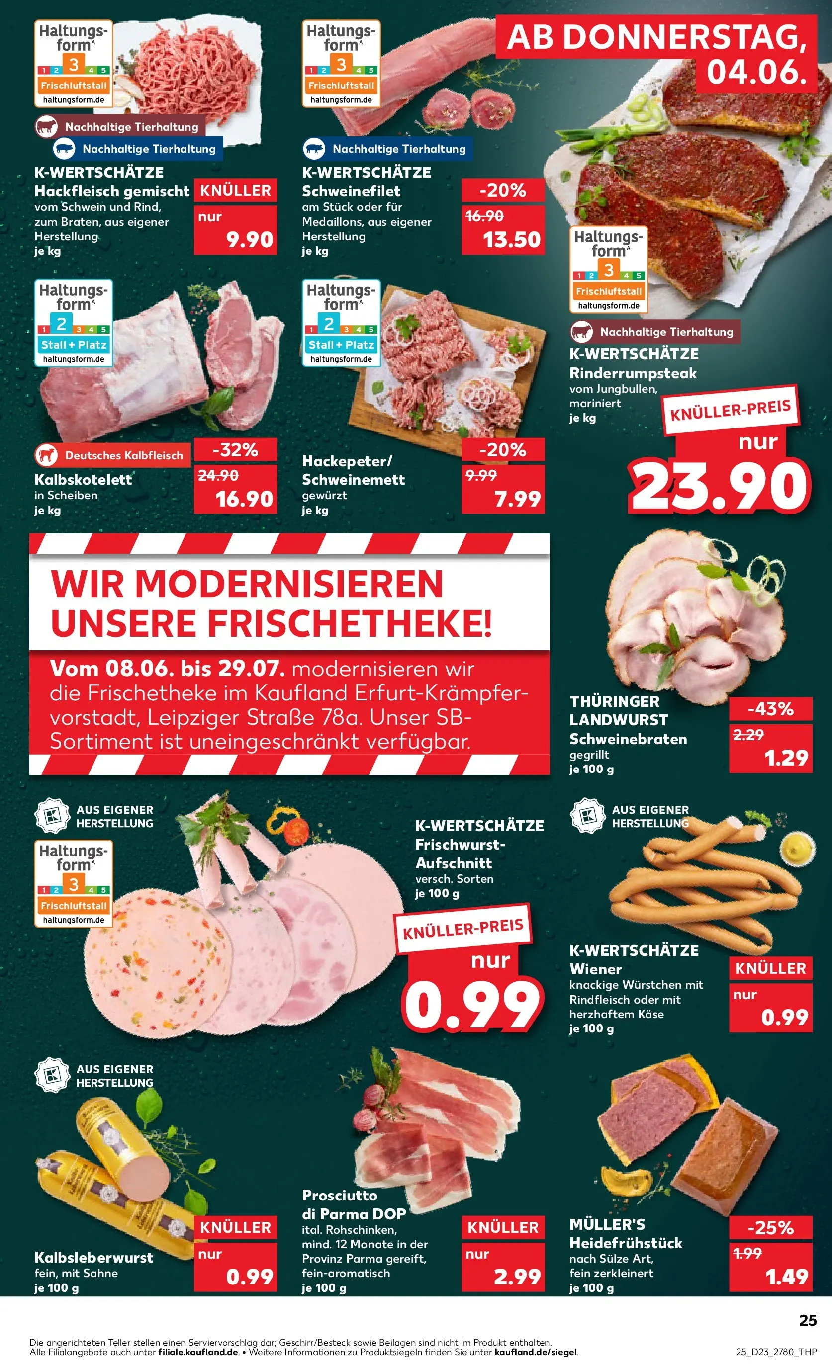 Prospekt Kaufland ab 04.06.2026 » Angebote Online zum Blättern | Seite: 25 | Produkte: Käse, Schweinefilet, Sahne, Hackfleisch