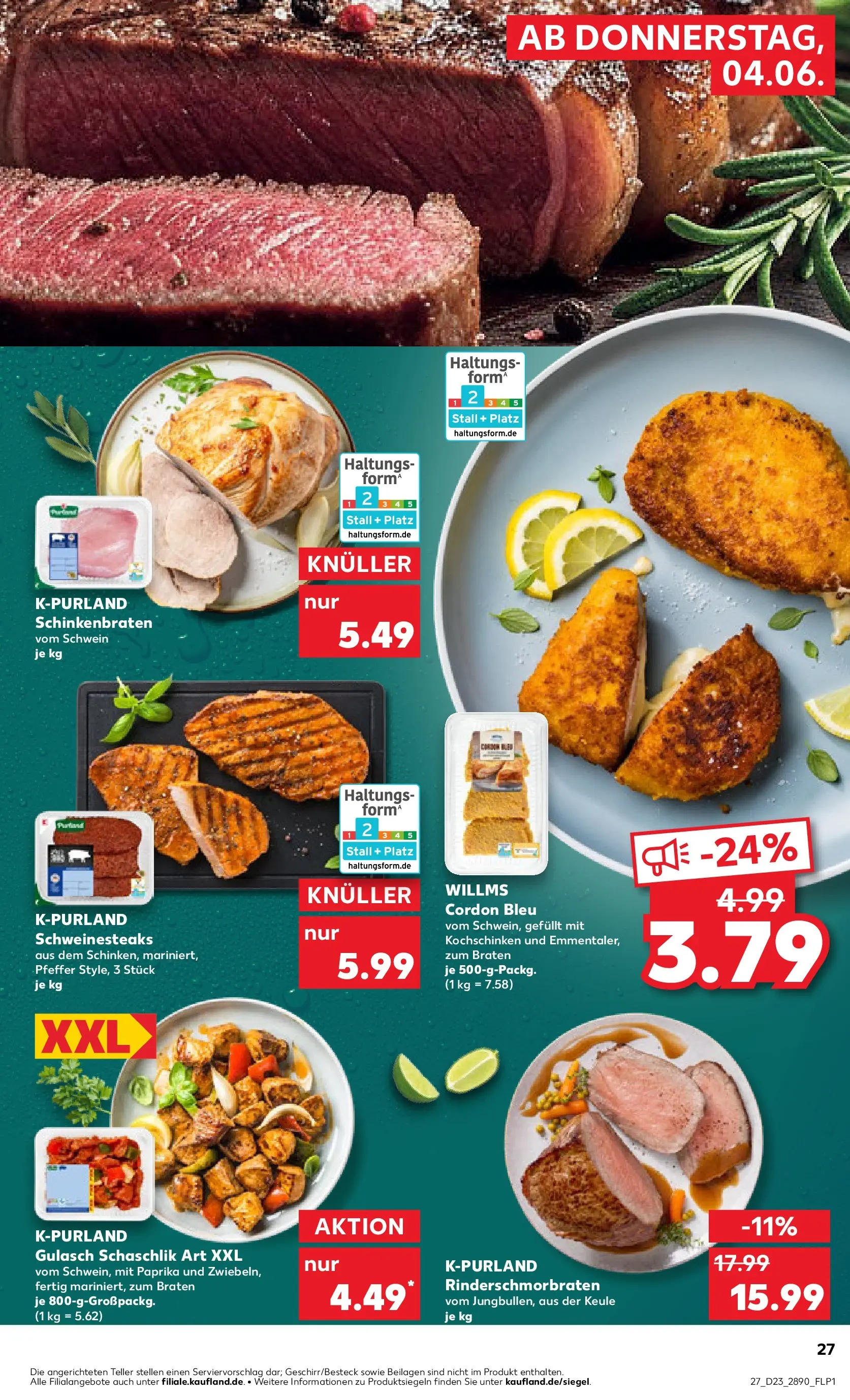 Prospekt Kaufland ab 04.06.2026 » Angebote Online zum Blättern | Seite: 27 | Produkte: Paprika, Gulasch, Pfeffer