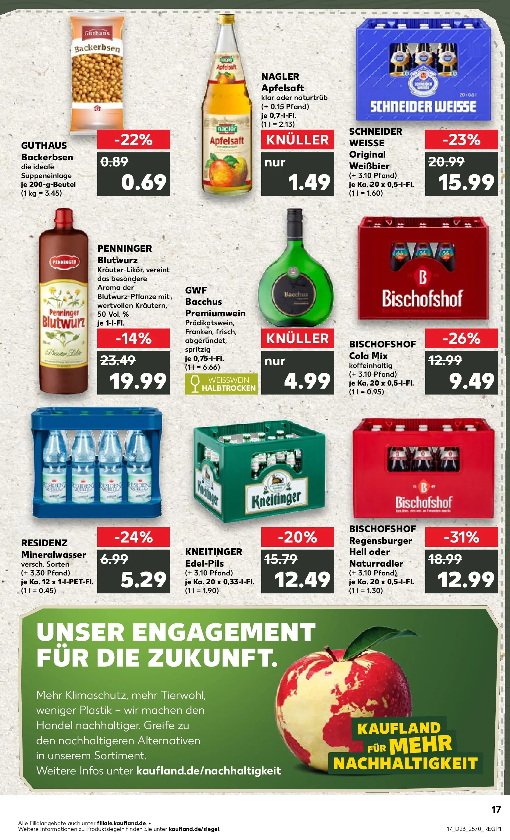 Prospekt Kaufland ab 04.06.2026 » Angebote Online zum Blättern | Seite: 17 | Produkte: Cola, Weißbier, Apfelsaft, Apple
