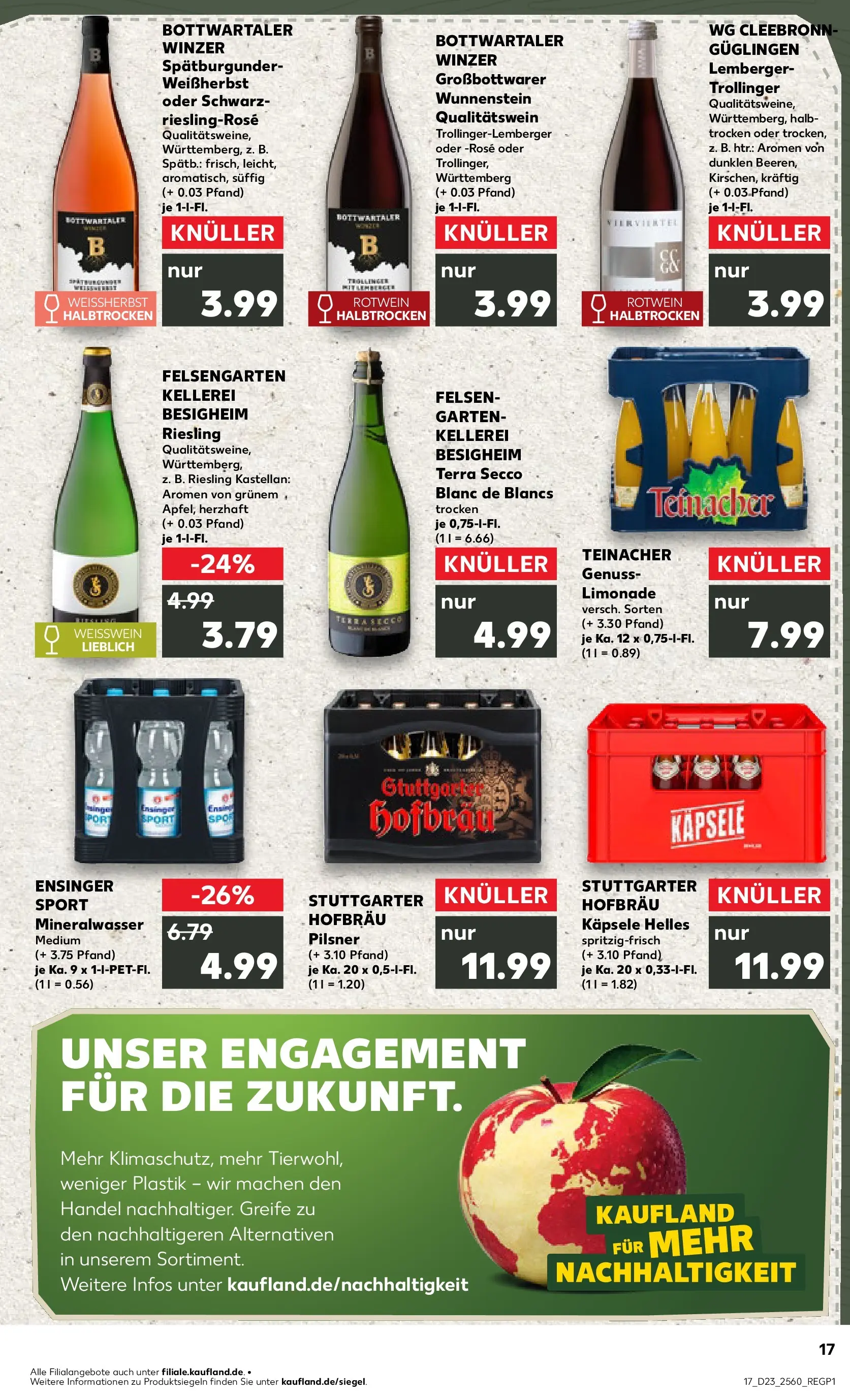 Prospekt Kaufland ab 04.06.2026 » Angebote Online zum Blättern | Seite: 17 | Produkte: Rotwein, Rotwein halbtrocken, Limonade, Mineralwasser