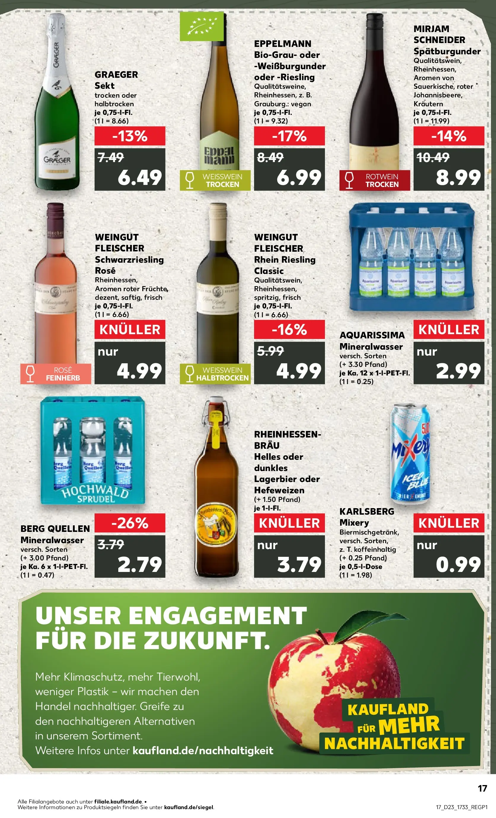 Prospekt Kaufland ab 04.06.2026 » Angebote Online zum Blättern | Seite: 17 | Produkte: Weißwein, Rotwein, Sekt, Mineralwasser