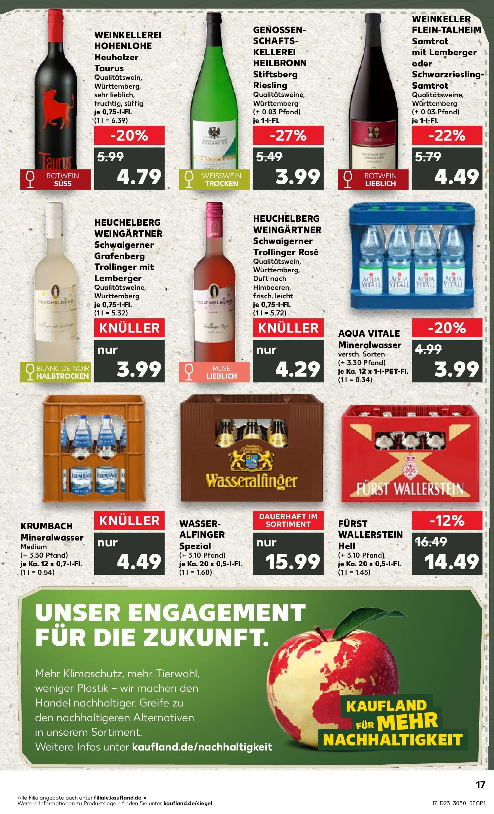 Prospekt Kaufland ab 04.06.2026 » Angebote Online zum Blättern | Seite: 17 | Produkte: Weißwein, Rotwein, Duft, Mineralwasser