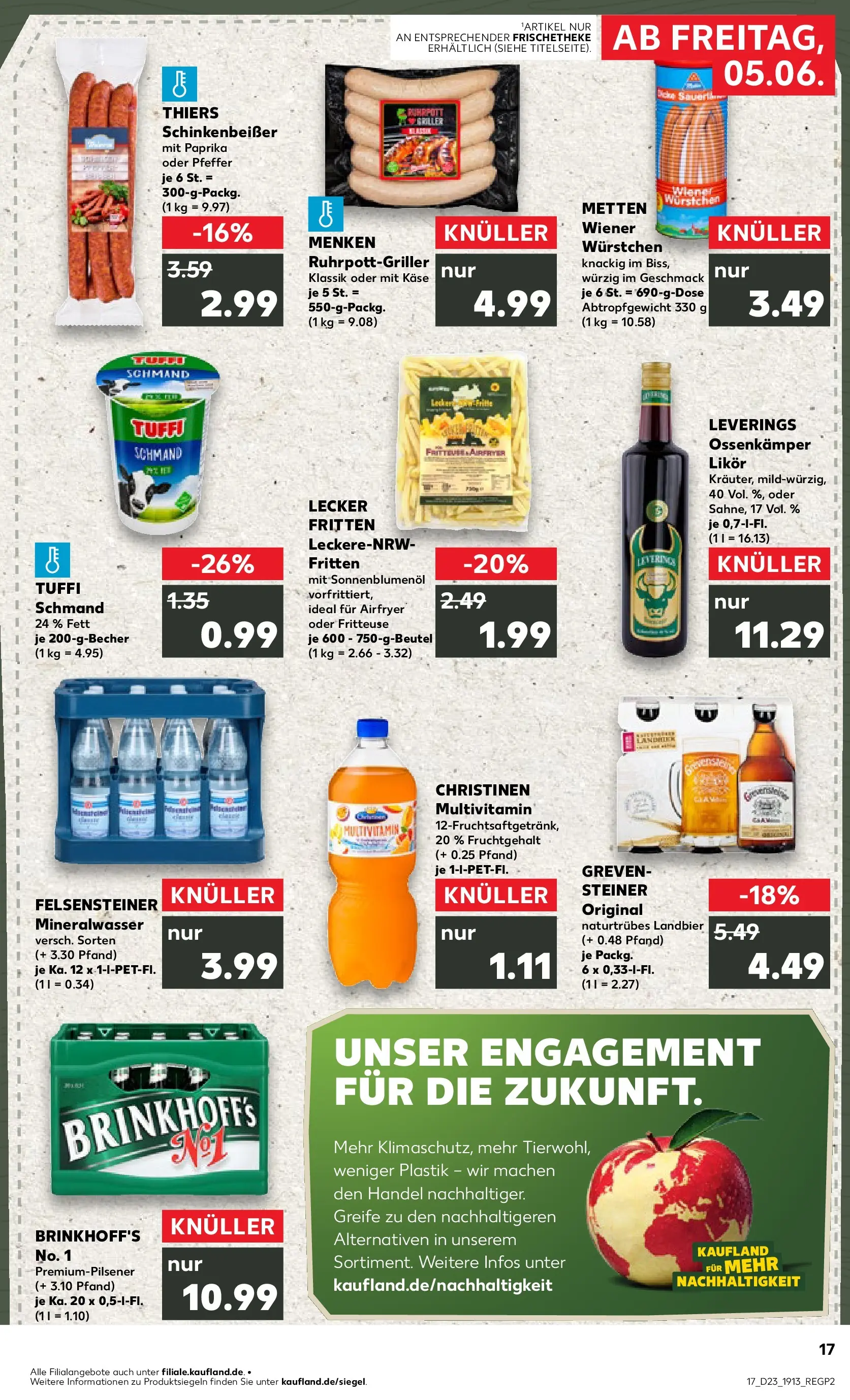 Prospekt Kaufland ab 04.06.2026 » Angebote Online zum Blättern | Seite: 17 | Produkte: Wiener wurstchen, Paprika, Pfeffer, Fritteuse