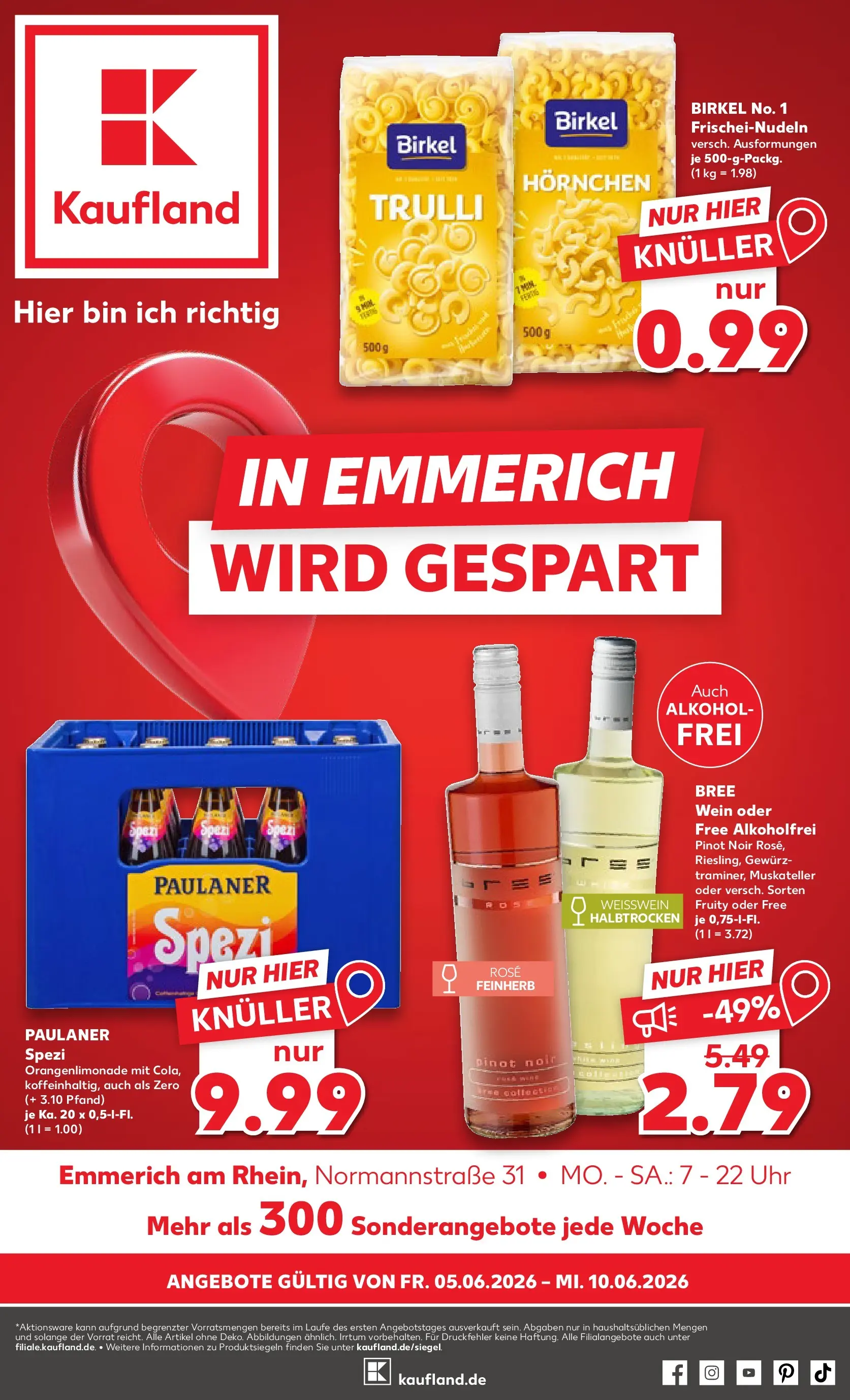 Prospekt Kaufland ab 04.06.2026 ยป Angebote und Werbung Online | Seite: 1 | Produkte: Cola, Weiรwein, Paulaner spezi, Paulaner Prospekt Kaufland ab 04.06.2026 ยป Angebote Online zum Blรคttern | Seite: 1 | Produkte: Cola, Weiรwein, Paulaner spezi, Paulaner