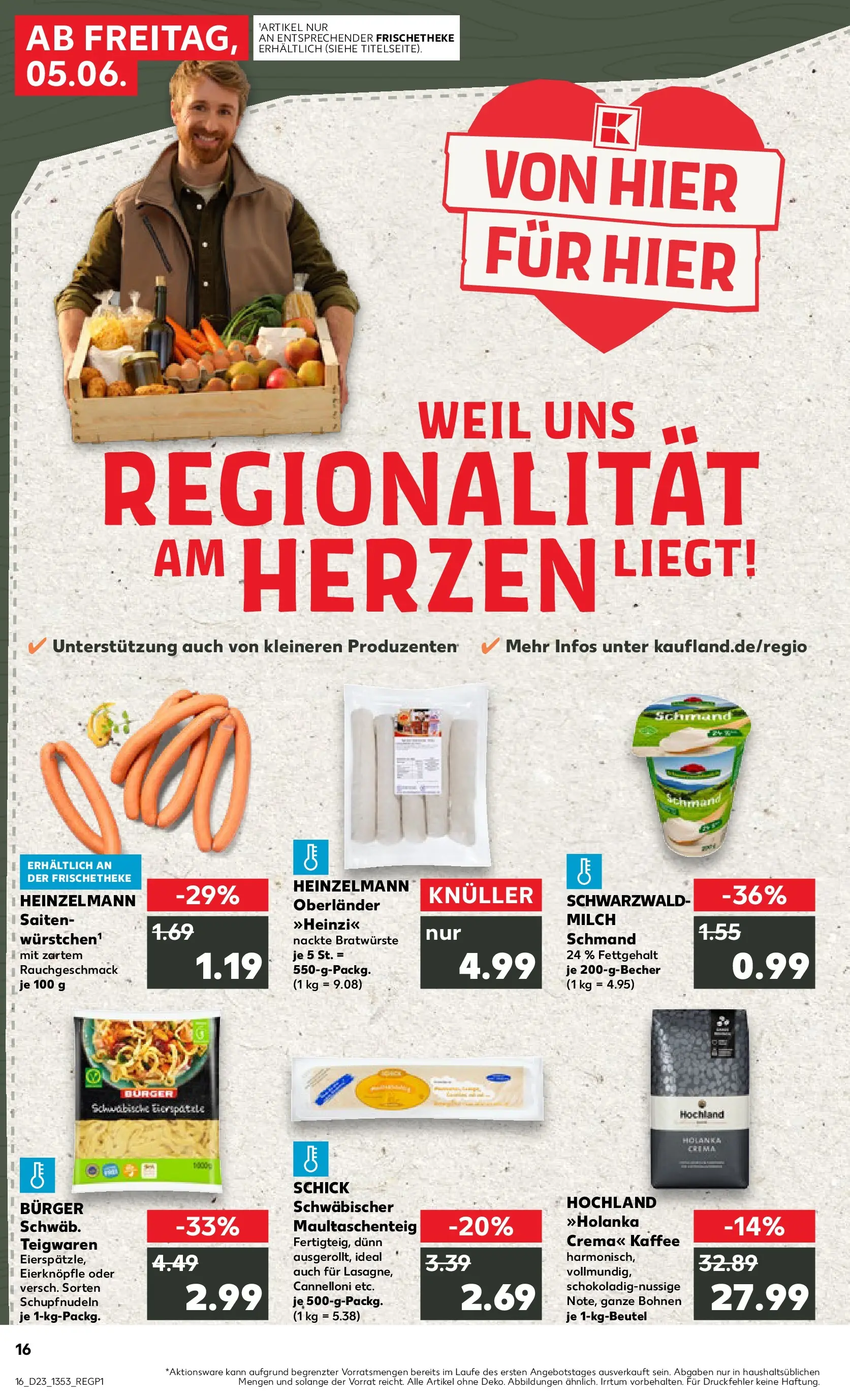 Prospekt Kaufland ab 01.06.2026 » Angebote Online zum Blättern | Seite: 23 | Produkte: Milch, Kaffee, Burger, Pasta