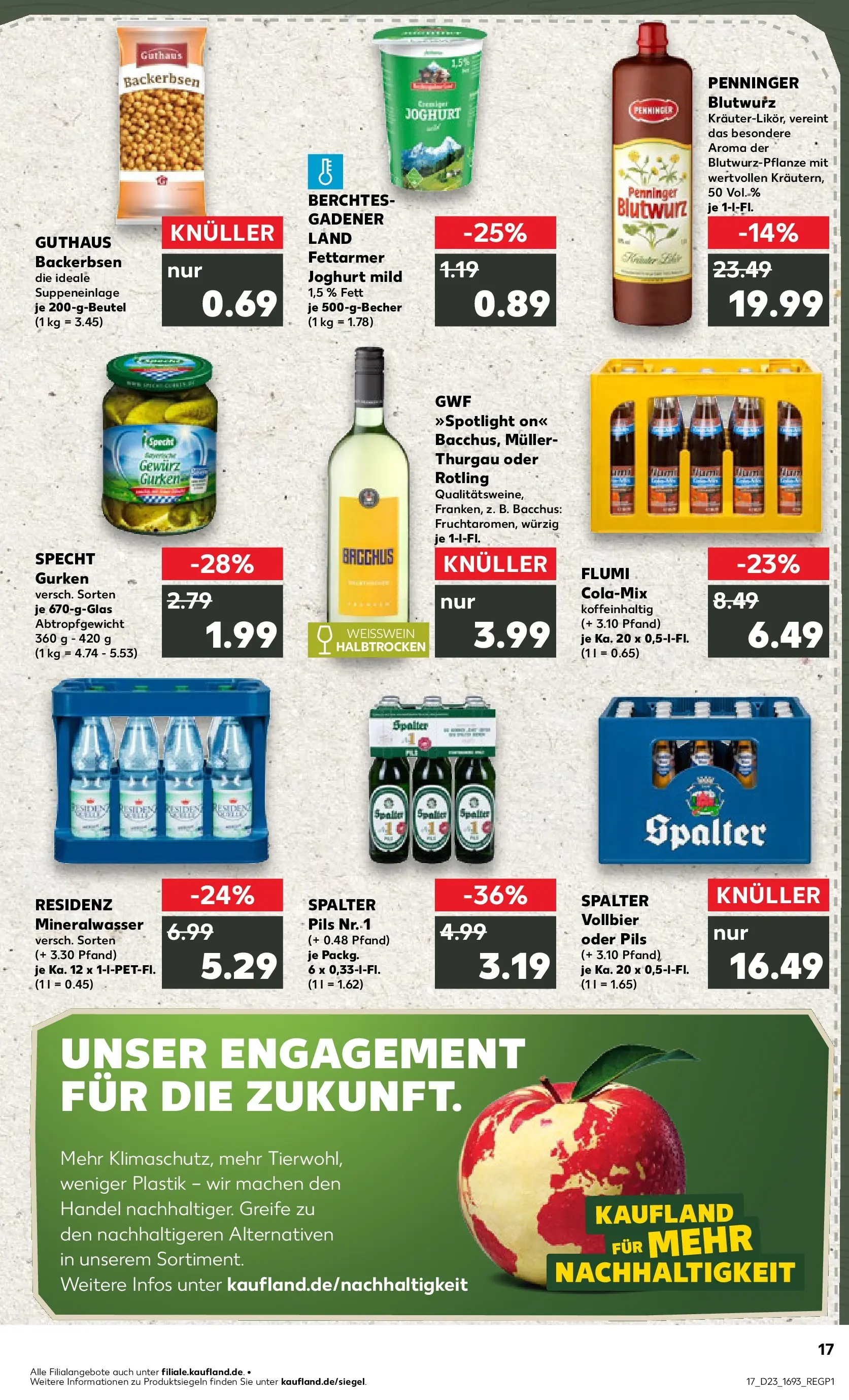 Prospekt Kaufland ab 04.06.2026 » Angebote Online zum Blättern | Seite: 17 | Produkte: Joghurt, Weißwein halbtrocken, Pils, Gurken