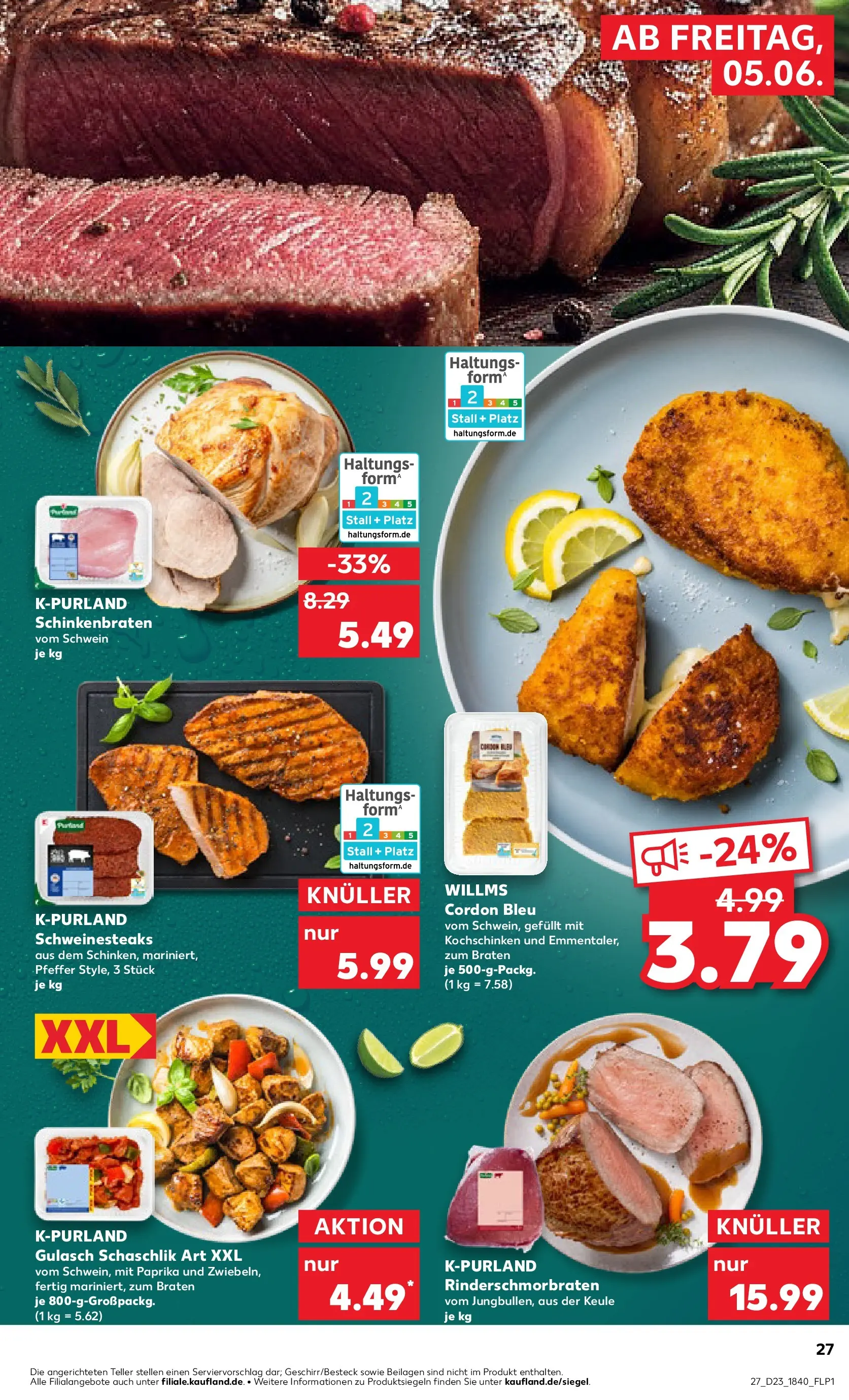 Prospekt Kaufland ab 04.06.2026 » Angebote Online zum Blättern | Seite: 27 | Produkte: Paprika, Gulasch, Pfeffer