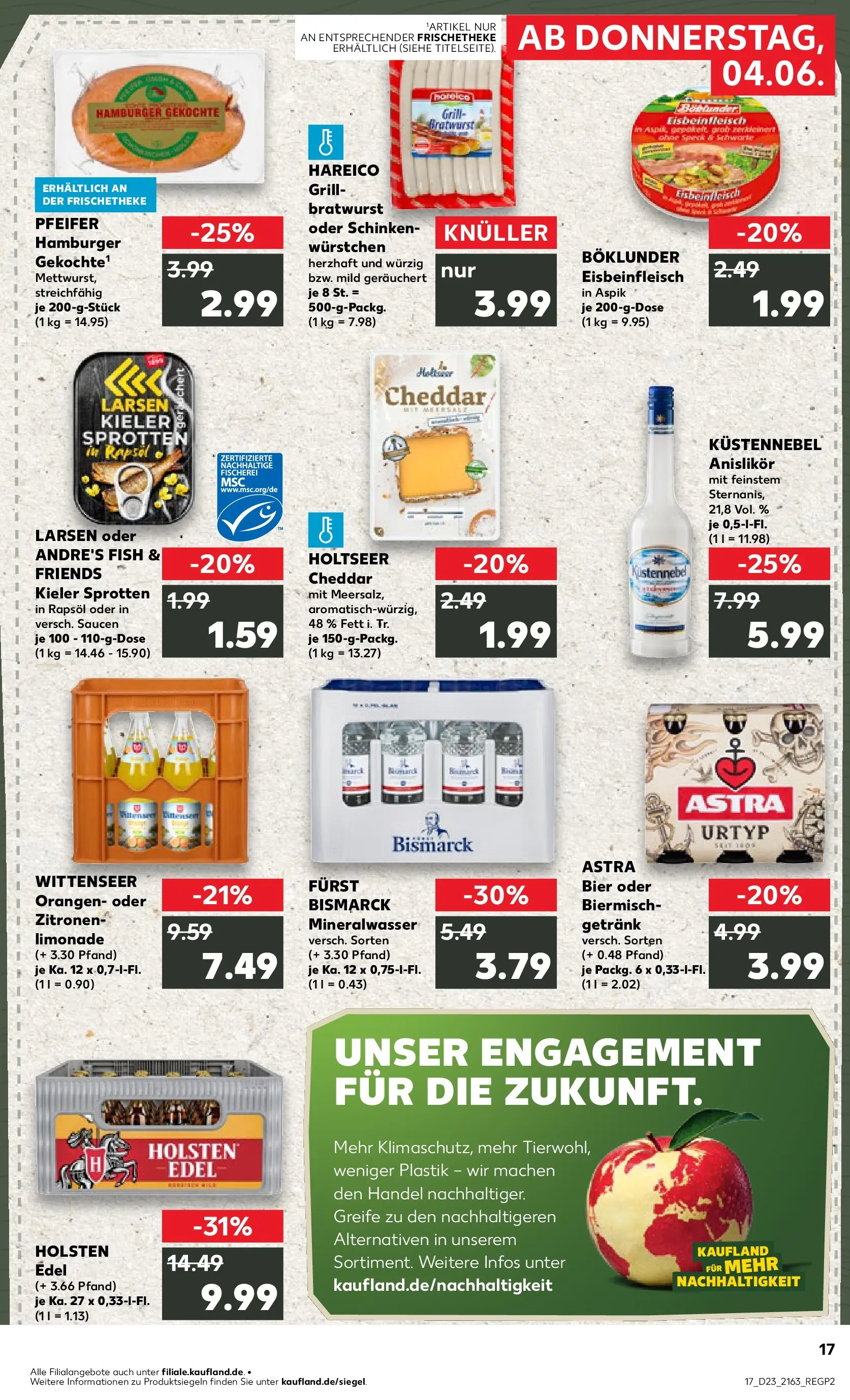 Prospekt Kaufland ab 04.06.2026 » Angebote Online zum Blättern | Seite: 17 | Produkte: Bier, Orangen, Limonade, Schinken