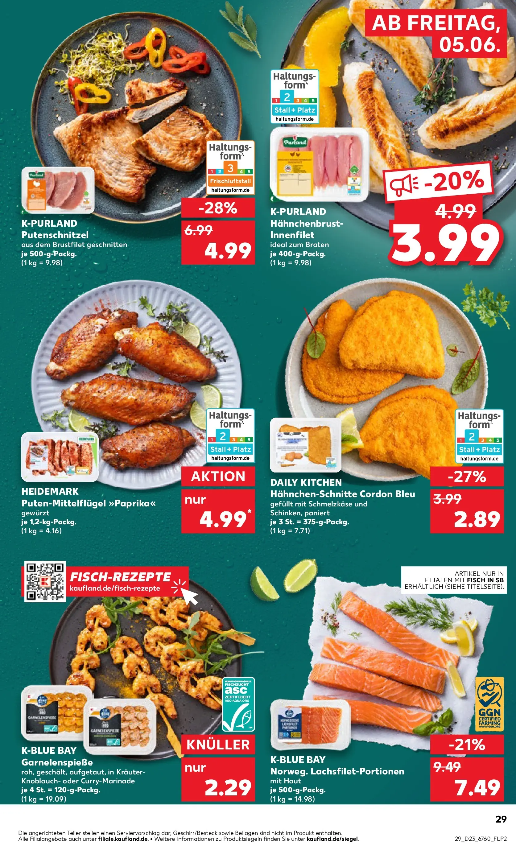 Prospekt Kaufland ab 01.06.2026 » Angebote und Werbung Online | Seite: 36 | Produkte: Fisch, Putenschnitzel, Knoblauch, Hahnchenbrust Prospekt Kaufland ab 01.06.2026 » Angebote Online zum Blättern | Seite: 36 | Produkte: Fisch, Putenschnitzel, Knoblauch, Hahnchenbrust