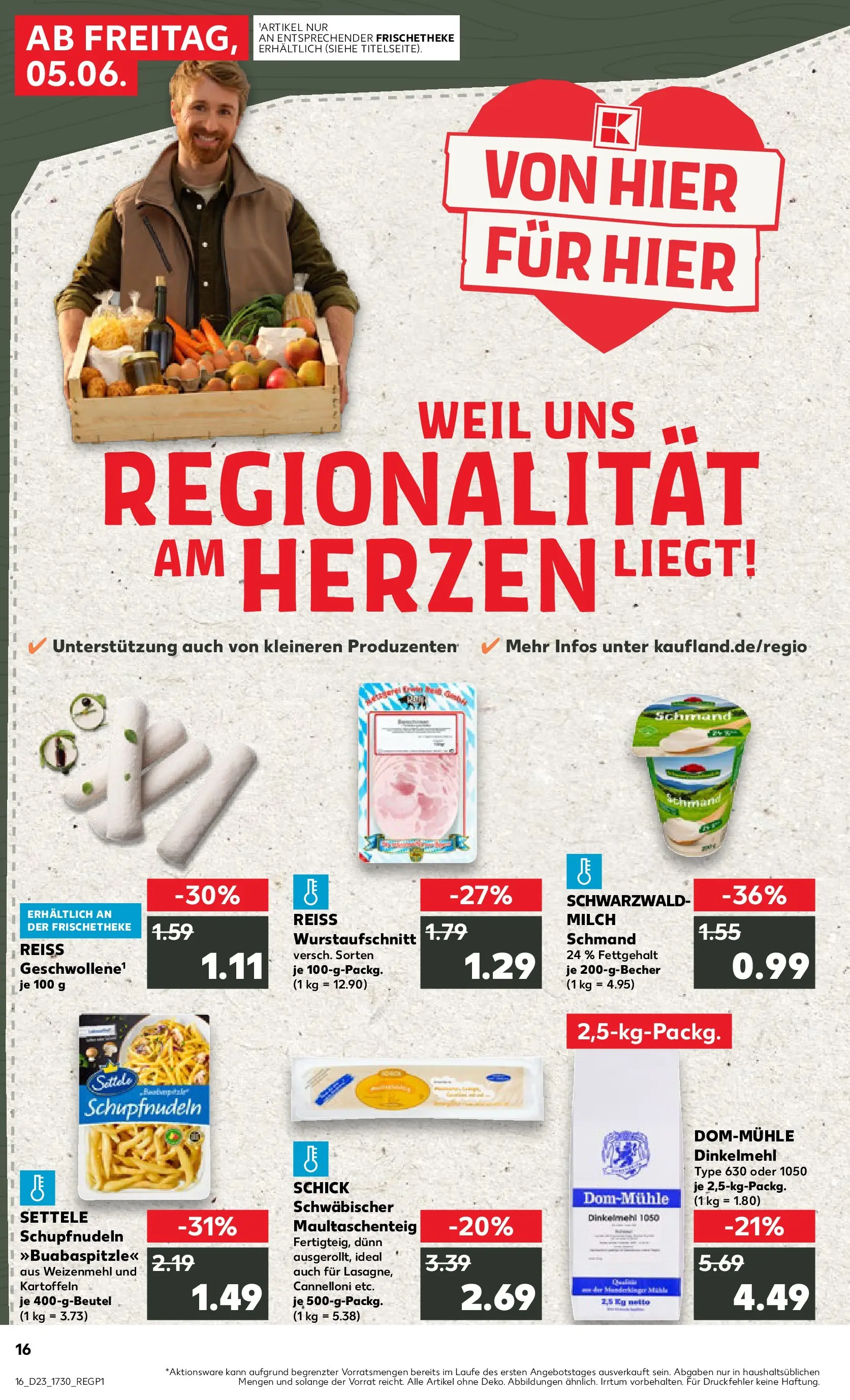 Prospekt Kaufland ab 04.06.2026 » Angebote Online zum Blättern | Seite: 16 | Produkte: Milch, Weizenmehl, Kartoffeln, Pasta