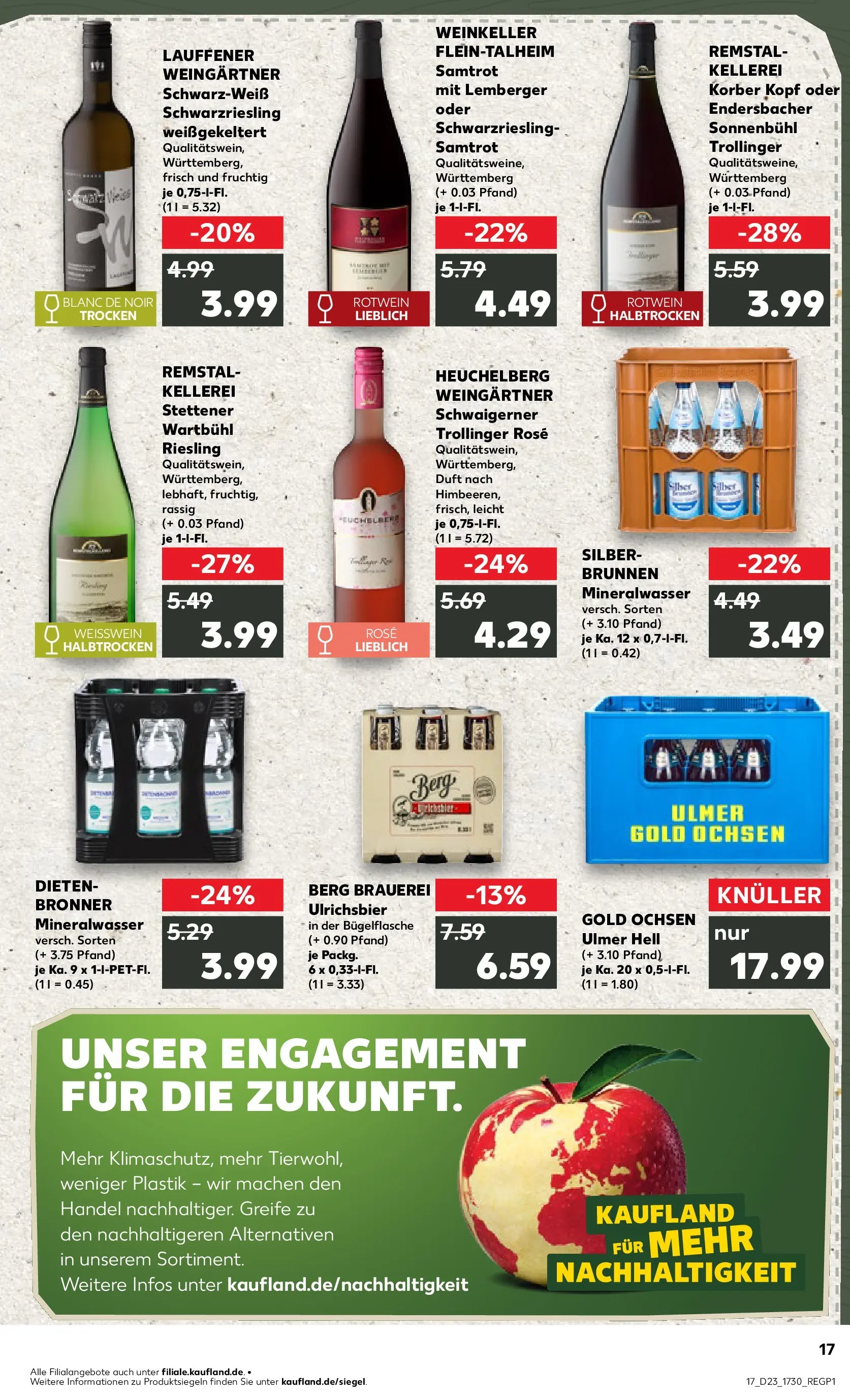 Prospekt Kaufland ab 04.06.2026 » Angebote Online zum Blättern | Seite: 17 | Produkte: Weißwein, Rotwein, Duft, Mineralwasser