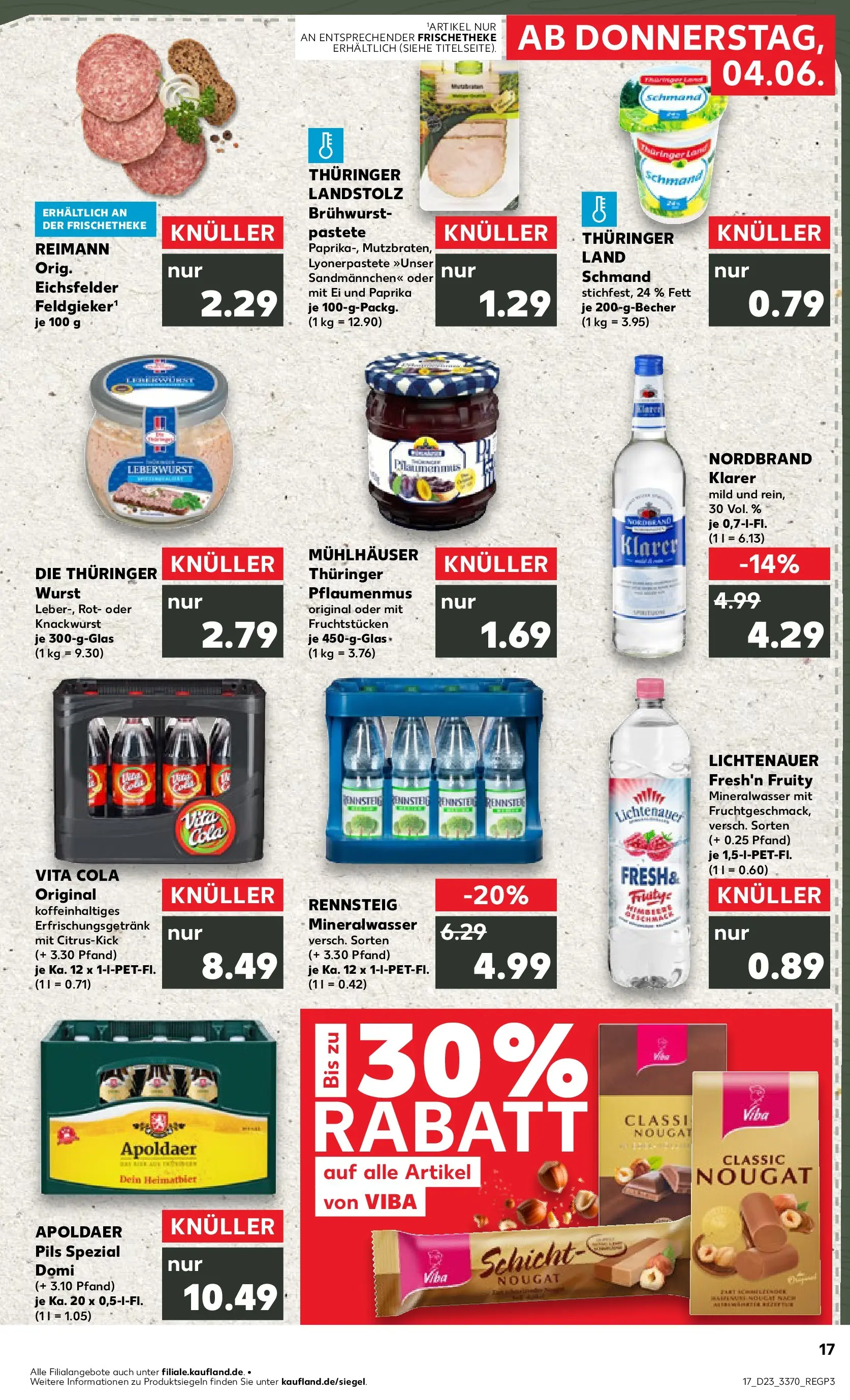 Prospekt Kaufland ab 01.06.2026 » Angebote Online zum Blättern | Seite: 24 | Produkte: Pils, Mineralwasser, Wurst, Vita cola