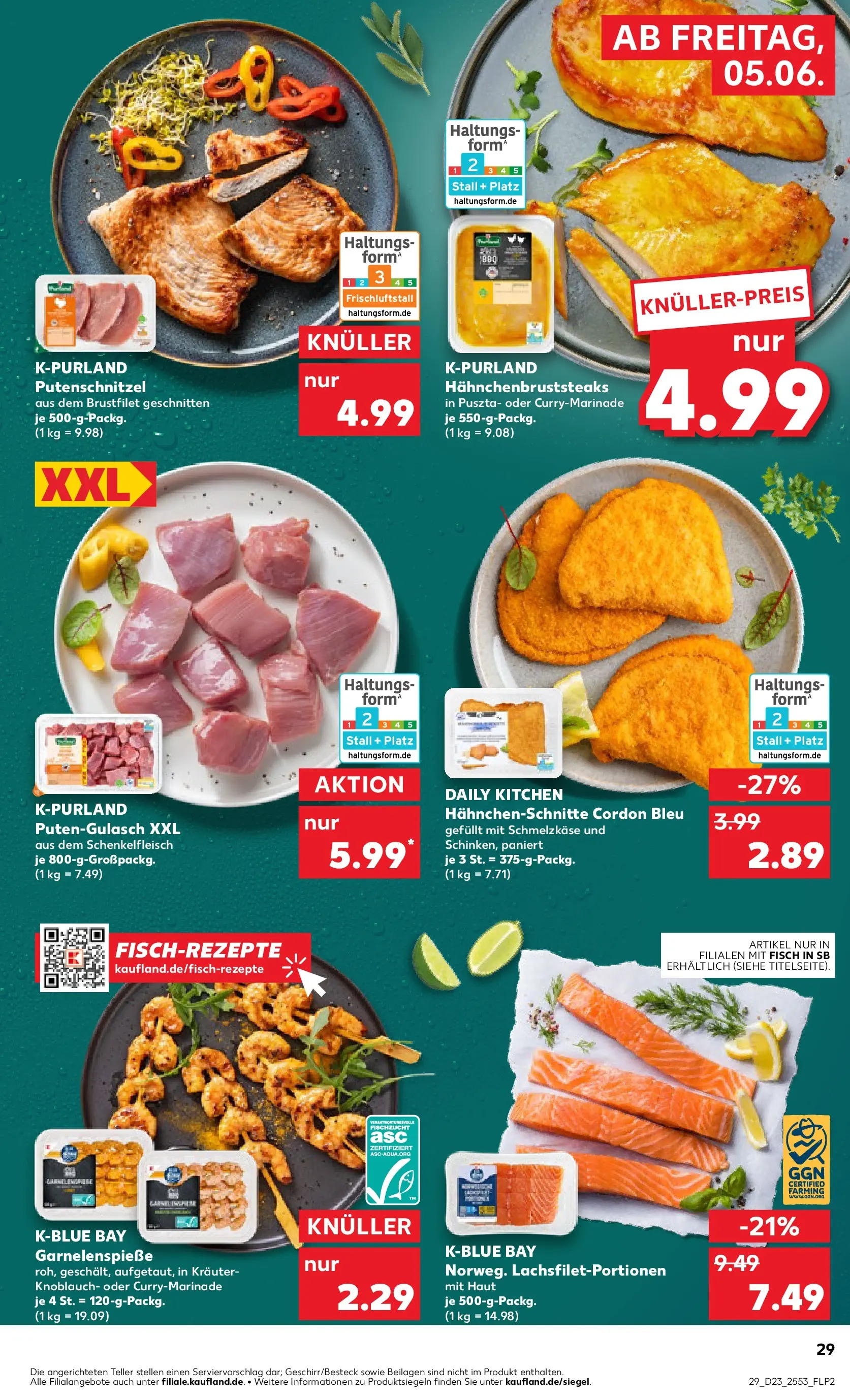 Prospekt Kaufland ab 01.06.2026 » Angebote Online zum Blättern | Seite: 36 | Produkte: Fisch, Putenschnitzel, Knoblauch