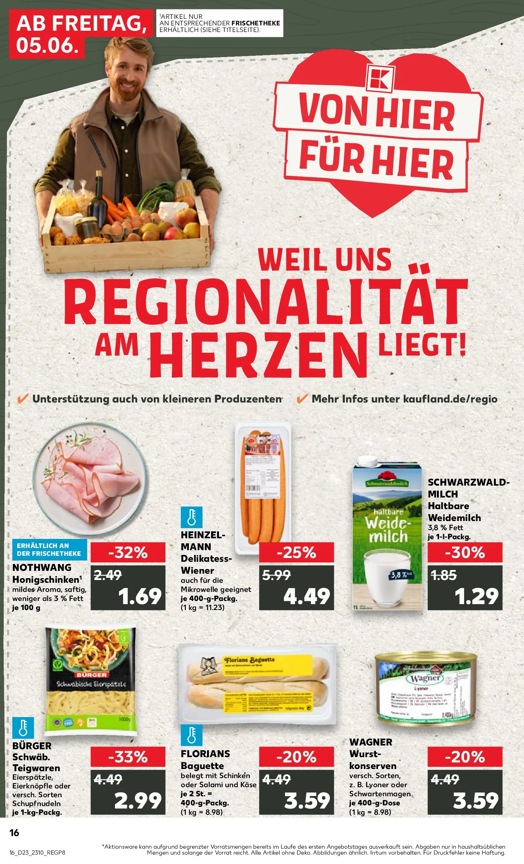 Prospekt Kaufland ab 04.06.2026 » Angebote Online zum Blättern | Seite: 16 | Produkte: Milch, Käse, Wurst, Pasta