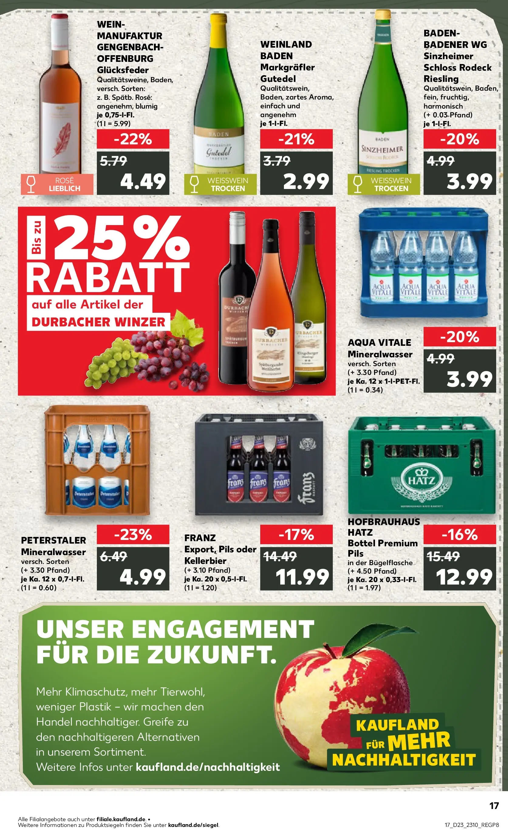 Prospekt Kaufland ab 04.06.2026 » Angebote Online zum Blättern | Seite: 17 | Produkte: Weißwein, Pils, Mineralwasser, Wein