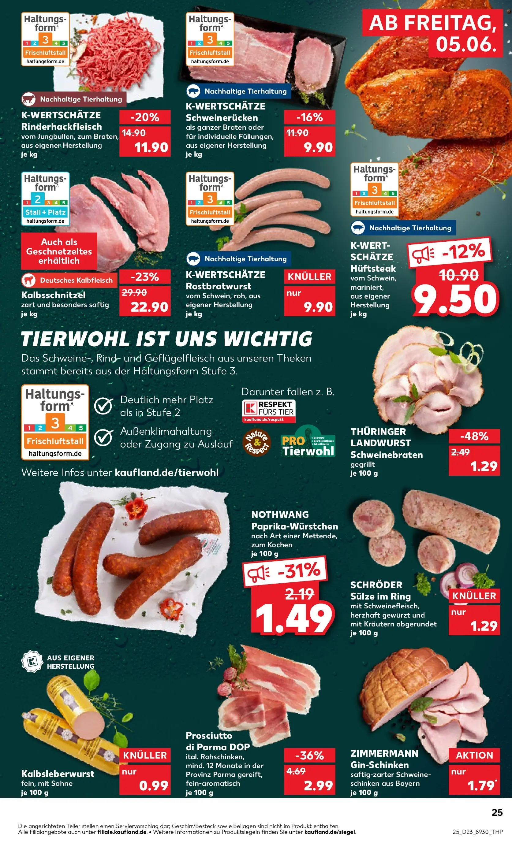 Prospekt Kaufland ab 04.06.2026 » Angebote Online zum Blättern | Seite: 25 | Produkte: Schnitzel, Steak, Gin, Sahne