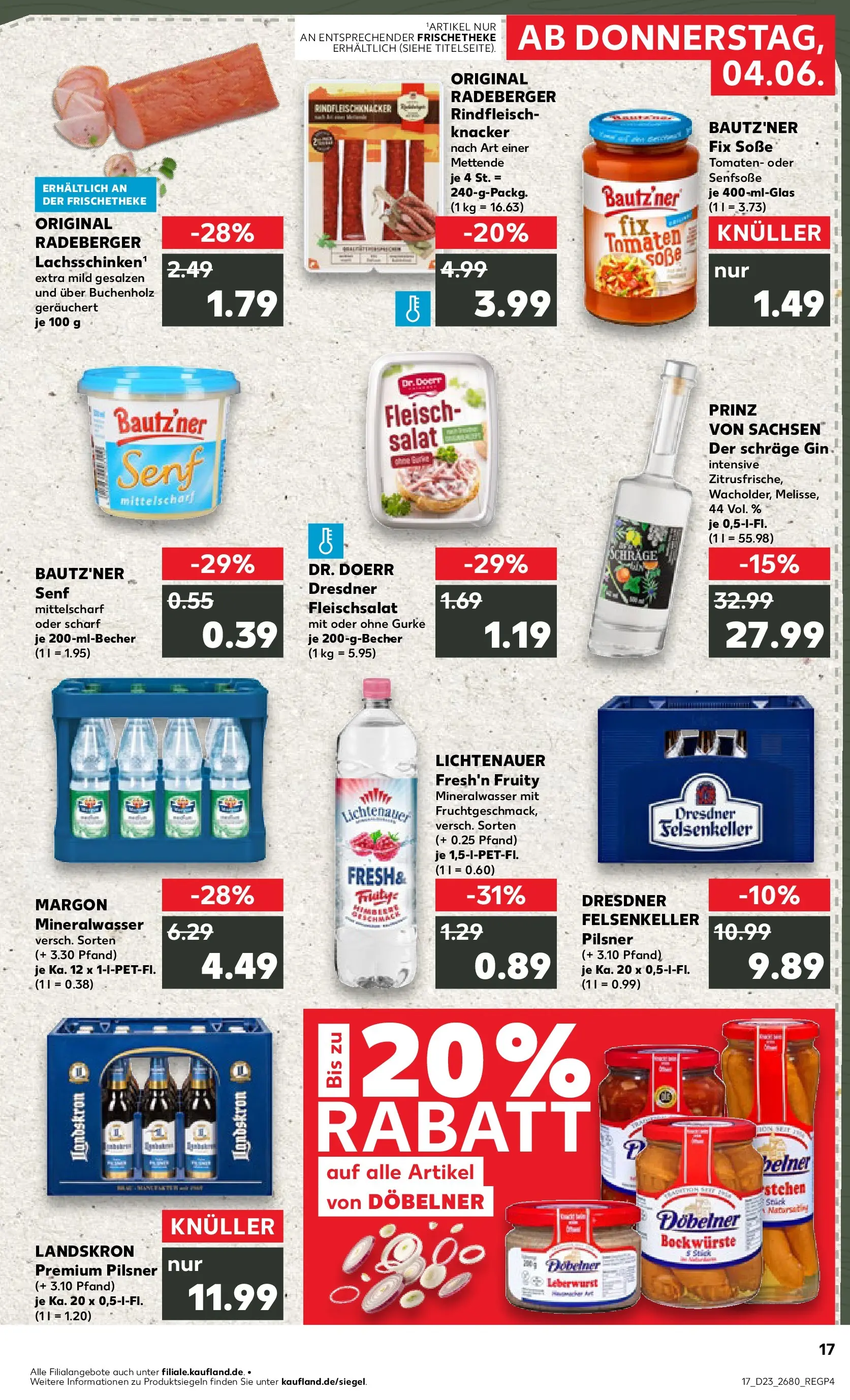 Prospekt Kaufland ab 01.06.2026 » Angebote und Werbung Online | Seite: 24 | Produkte: Tomaten, Mineralwasser, Soße, Gin Prospekt Kaufland ab 01.06.2026 » Angebote Online zum Blättern | Seite: 24 | Produkte: Tomaten, Mineralwasser, Soße, Gin