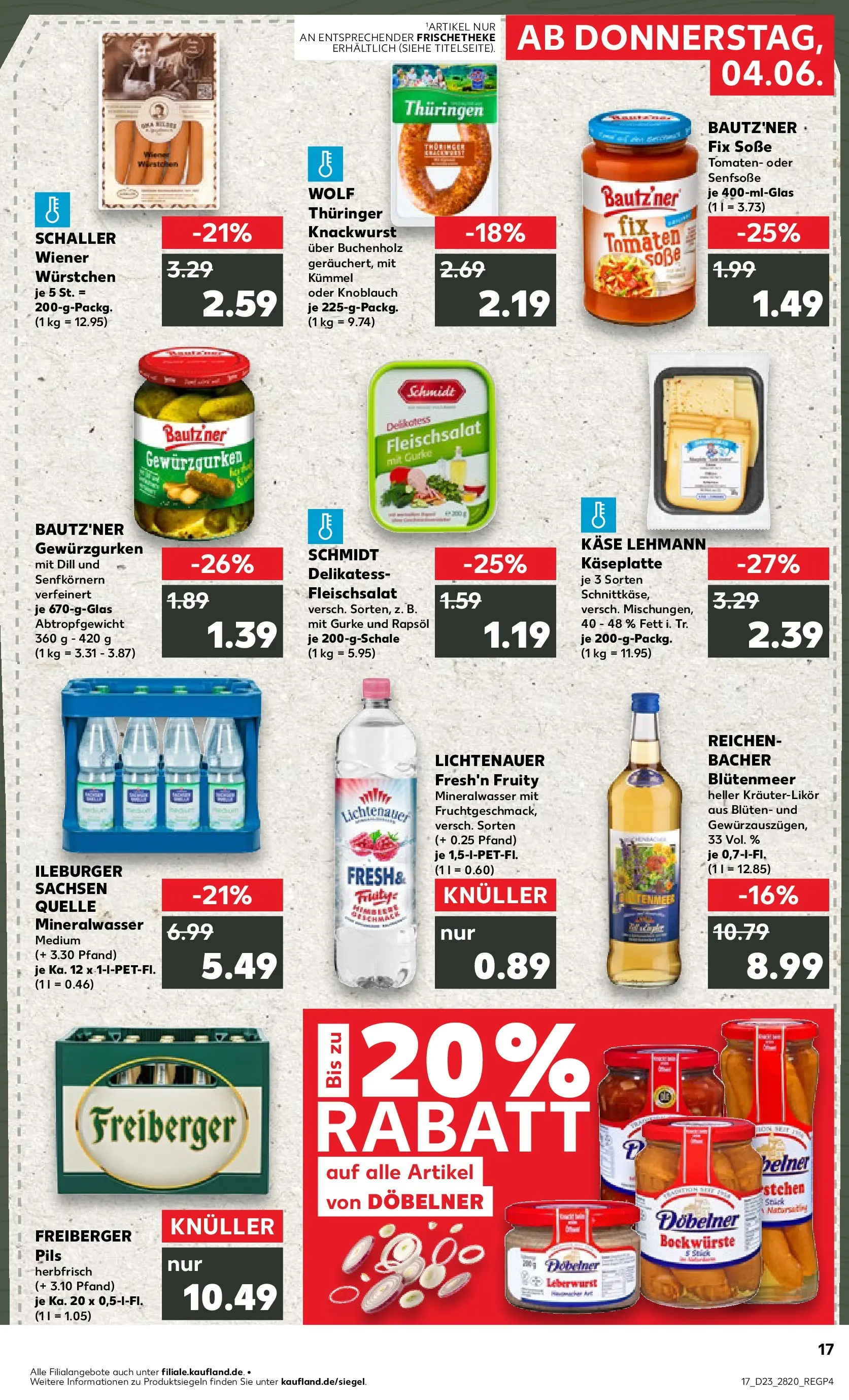 Prospekt Kaufland ab 01.06.2026 » Angebote und Werbung Online | Seite: 24 | Produkte: Wiener wurstchen, Rapsöl, Mineralwasser, Knoblauch Prospekt Kaufland ab 01.06.2026 » Angebote Online zum Blättern | Seite: 24 | Produkte: Wiener wurstchen, Rapsöl, Mineralwasser, Knoblauch
