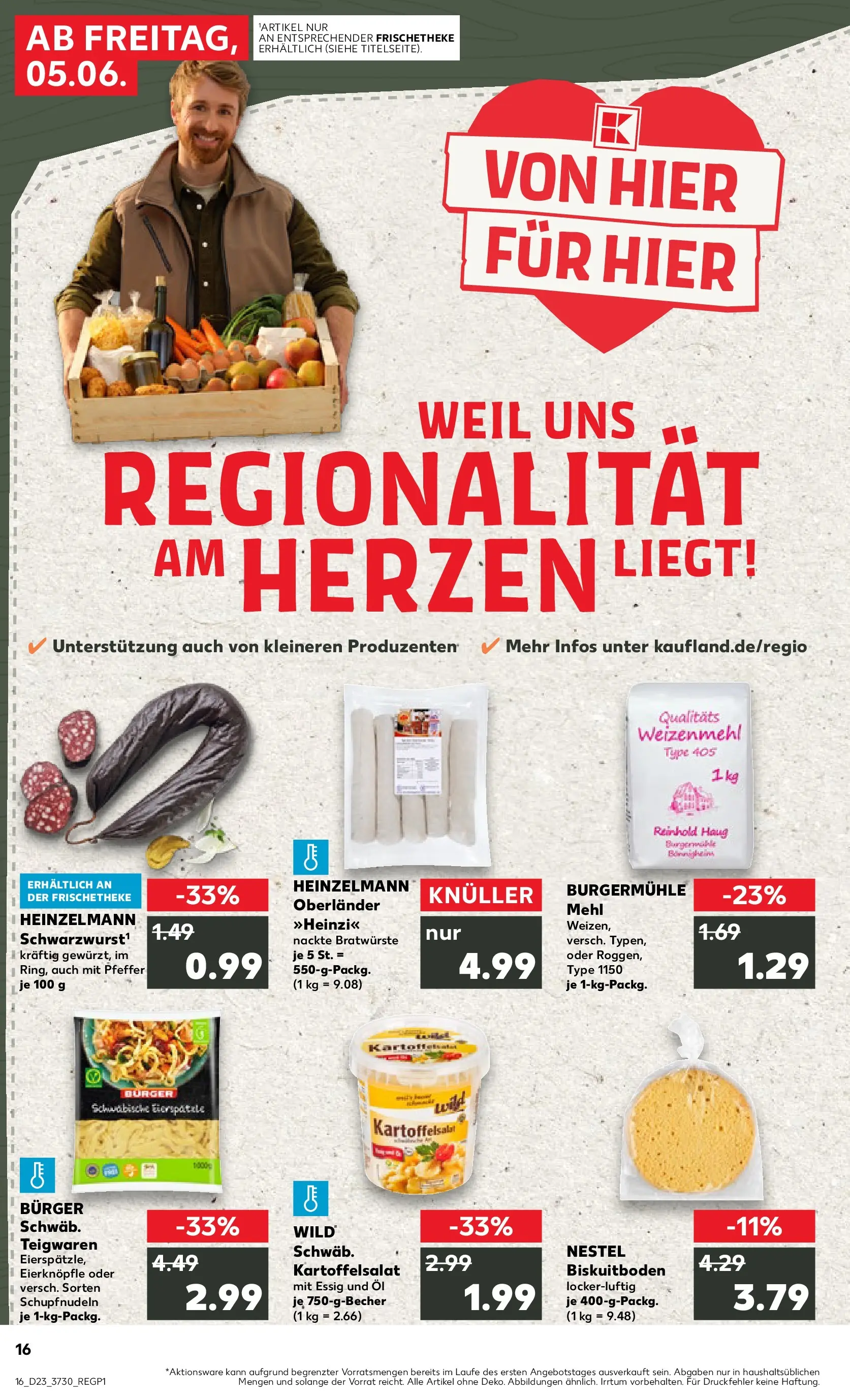 Prospekt Kaufland ab 04.06.2026 » Angebote Online zum Blättern | Seite: 16 | Produkte: Mehl, Öl, Essig, Weizenmehl