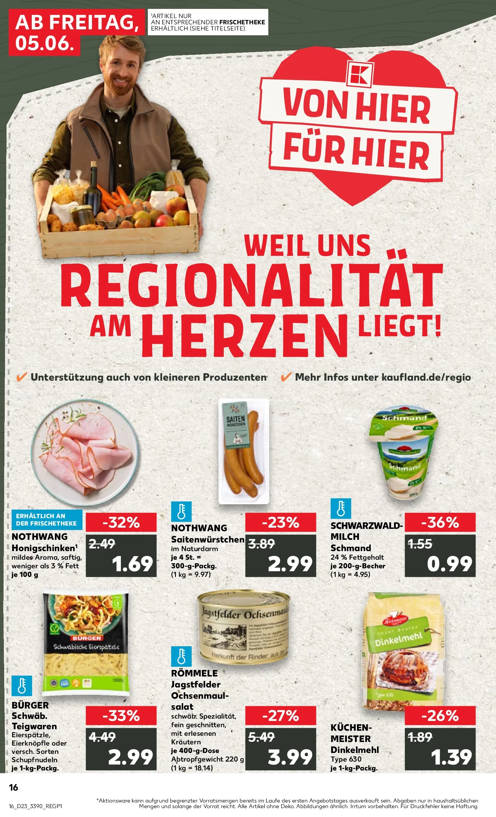 Prospekt Kaufland ab 01.06.2026 » Angebote und Werbung Online | Seite: 23 | Produkte: Milch, Burger, Pasta, Salat Prospekt Kaufland ab 01.06.2026 » Angebote Online zum Blättern | Seite: 23 | Produkte: Milch, Burger, Pasta, Salat