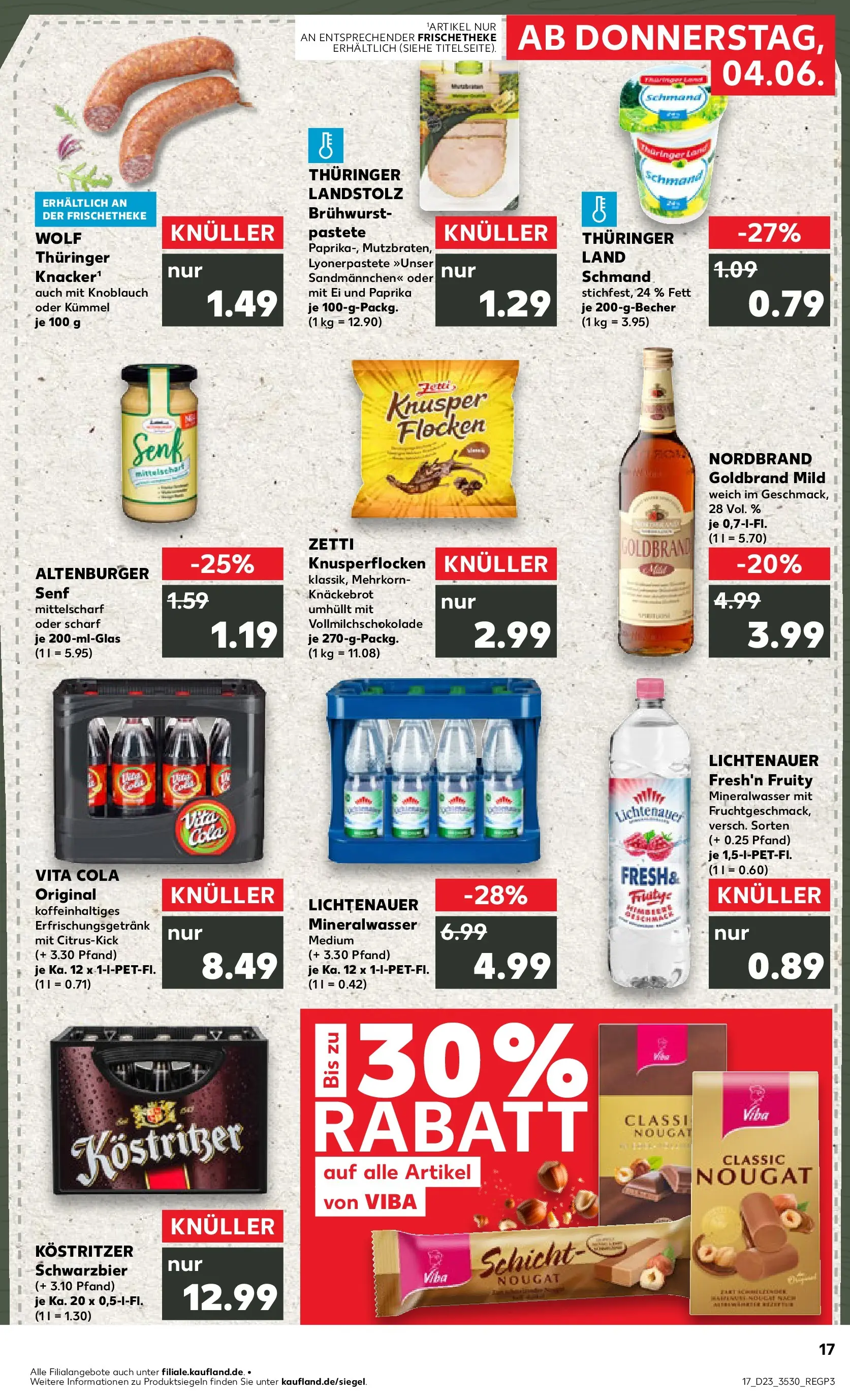 Prospekt Kaufland ab 01.06.2026 » Angebote und Werbung Online | Seite: 24 | Produkte: Kostritzer, Knoblauch, Vita cola, Flocken Prospekt Kaufland ab 01.06.2026 » Angebote Online zum Blättern | Seite: 24 | Produkte: Kostritzer, Knoblauch, Vita cola, Flocken