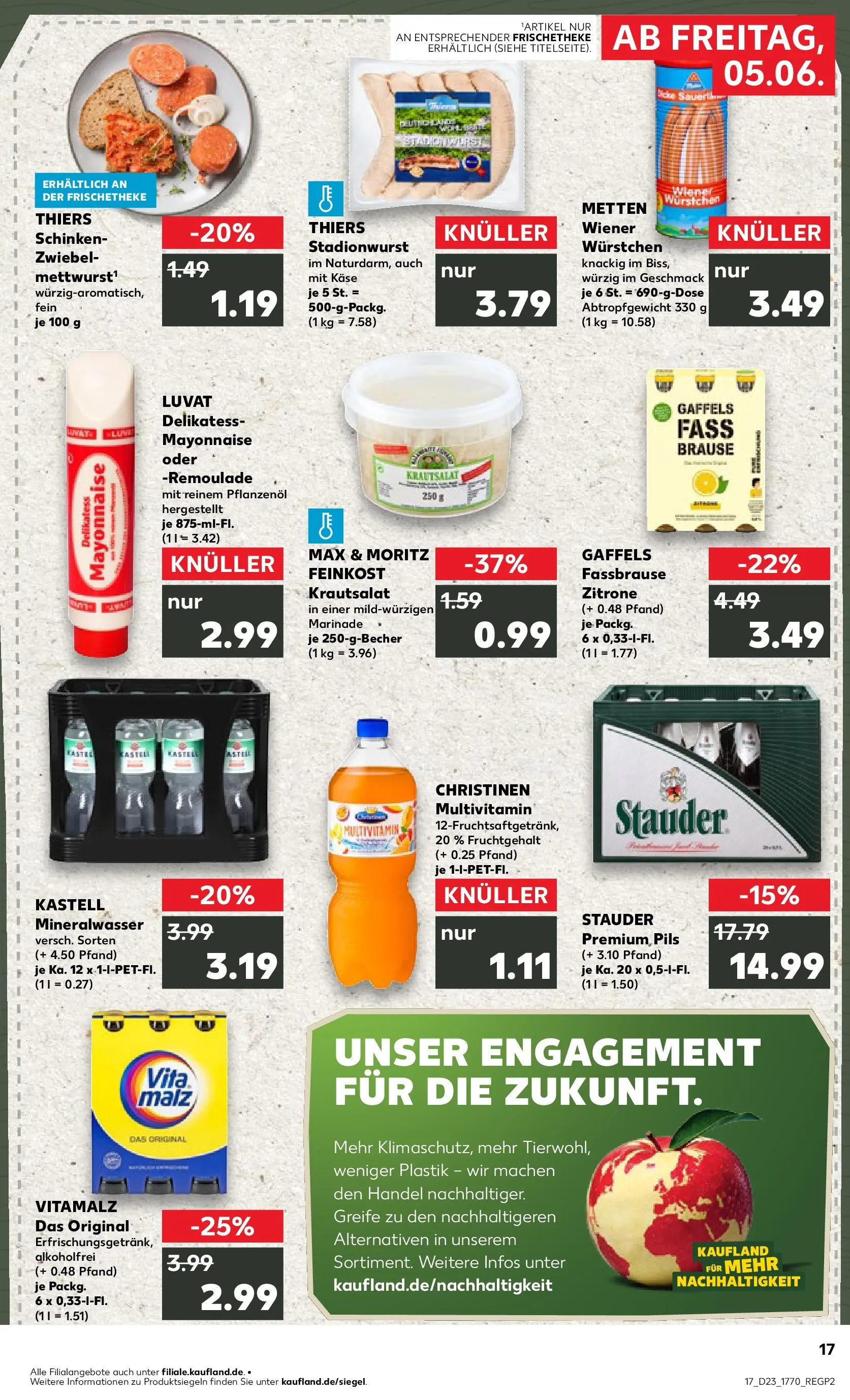 Prospekt Kaufland ab 04.06.2026 » Angebote Online zum Blättern | Seite: 17 | Produkte: Käse, Mineralwasser, Mayonnaise, Zitrone