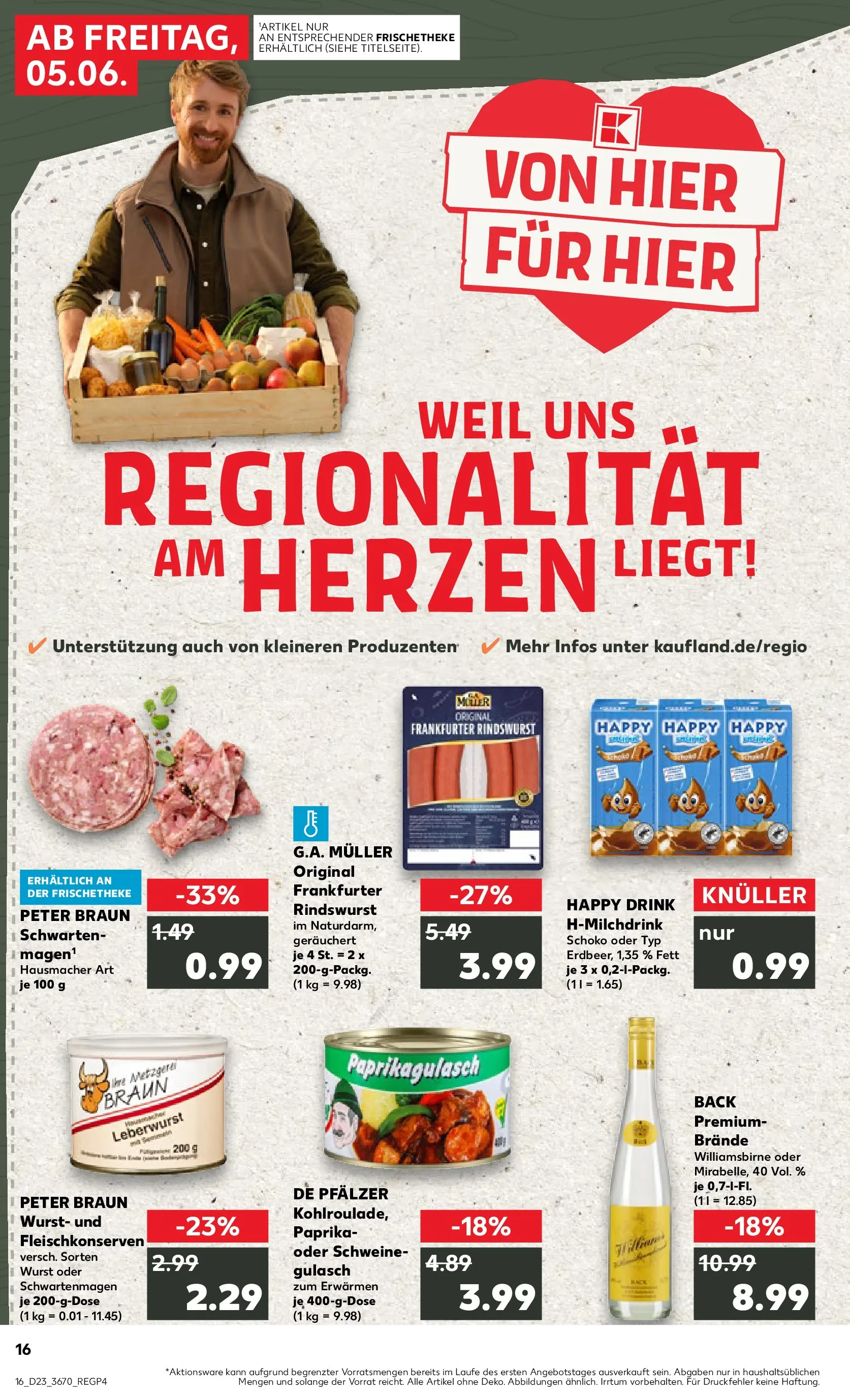 Prospekt Kaufland ab 04.06.2026 » Angebote Online zum Blättern | Seite: 16 | Produkte: Paprika, Gulasch, Wurst