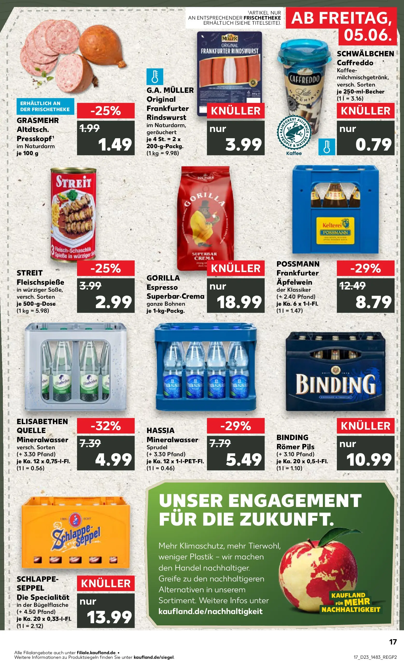 Prospekt Kaufland ab 04.06.2026 » Angebote Online zum Blättern | Seite: 17 | Produkte: Kaffee, Pils, Mineralwasser, Apple