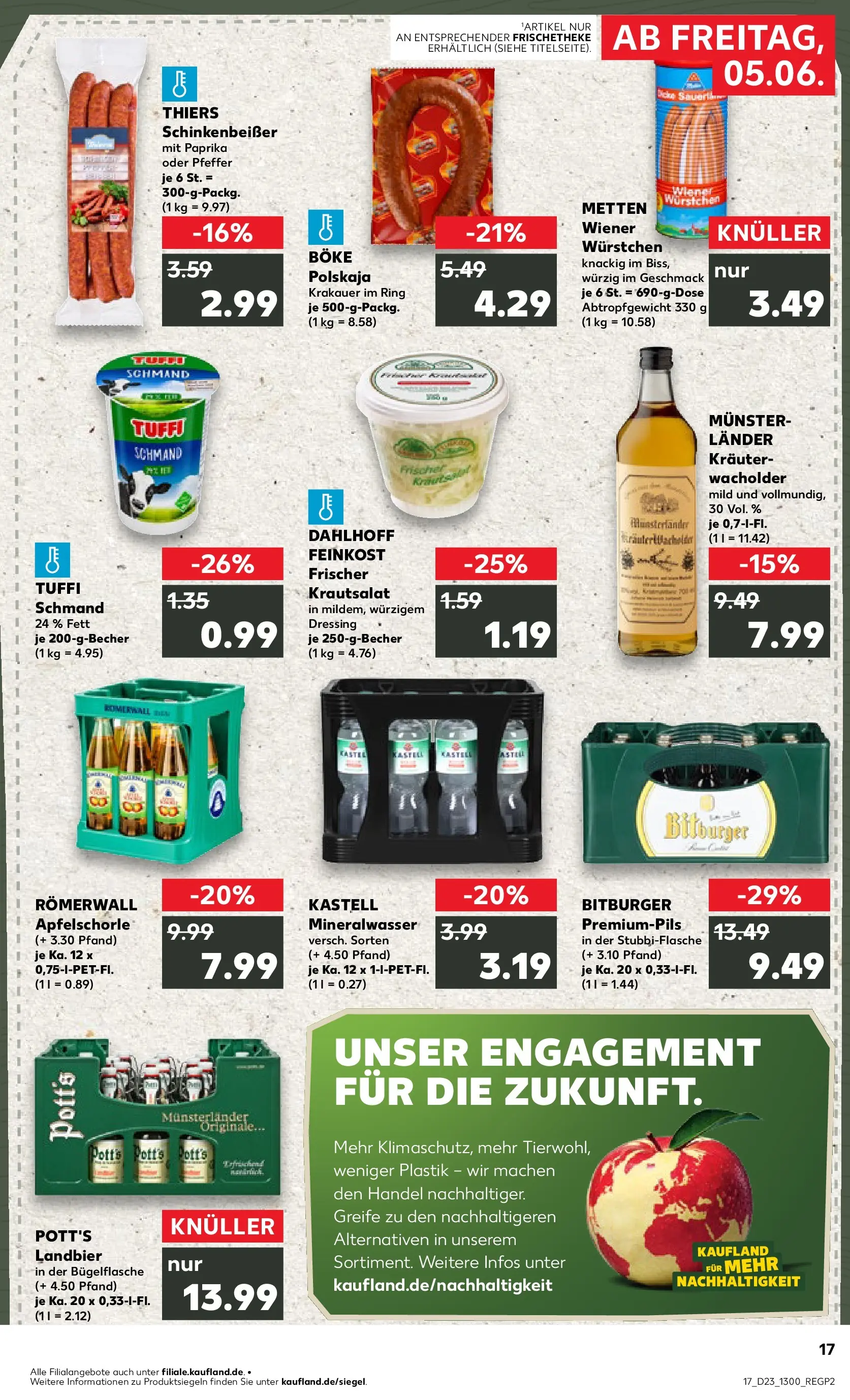 Prospekt Kaufland ab 04.06.2026 » Angebote Online zum Blättern | Seite: 17 | Produkte: Dressing, Mineralwasser, Apple, Pfeffer