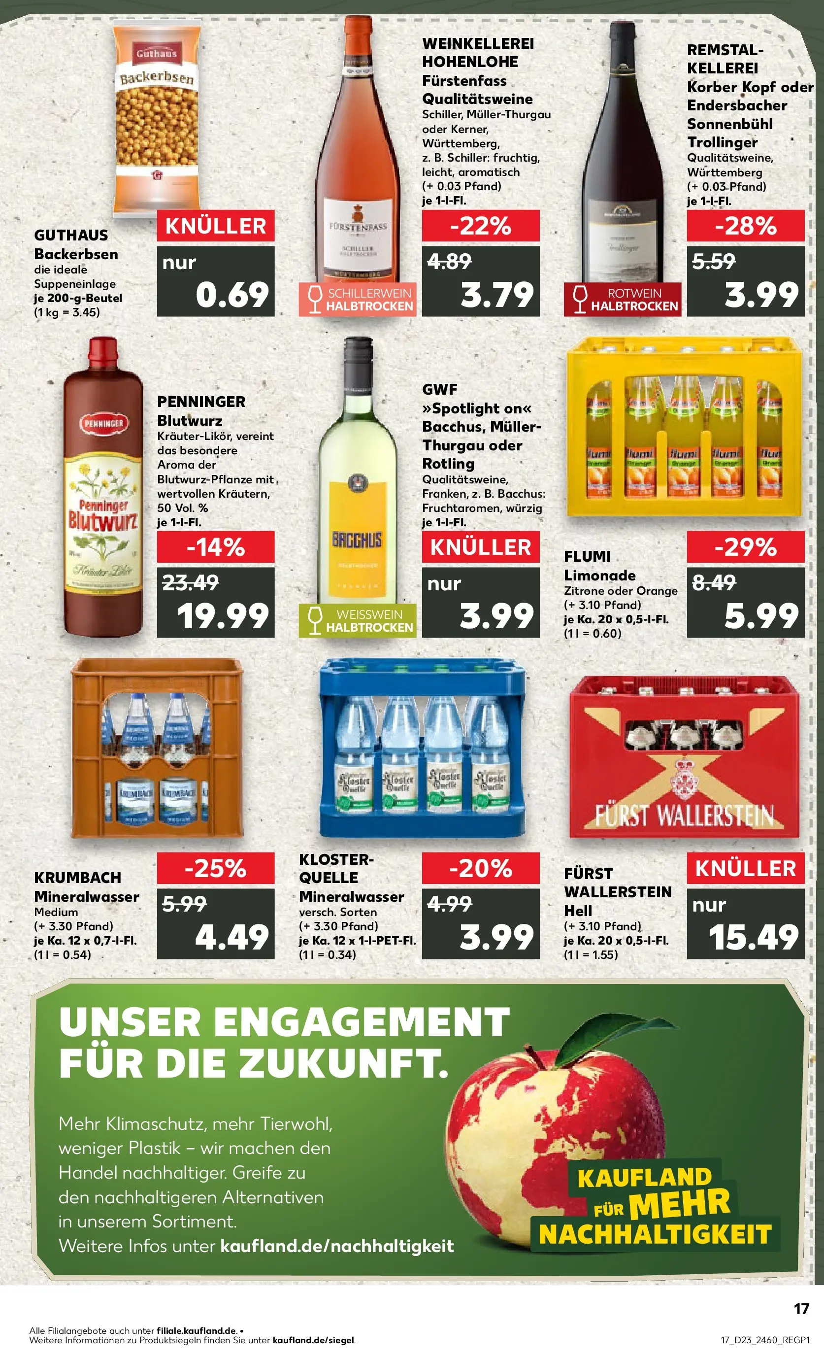 Prospekt Kaufland ab 04.06.2026 » Angebote Online zum Blättern | Seite: 17 | Produkte: Weißwein, Rotwein, Mineralwasser, Zitrone