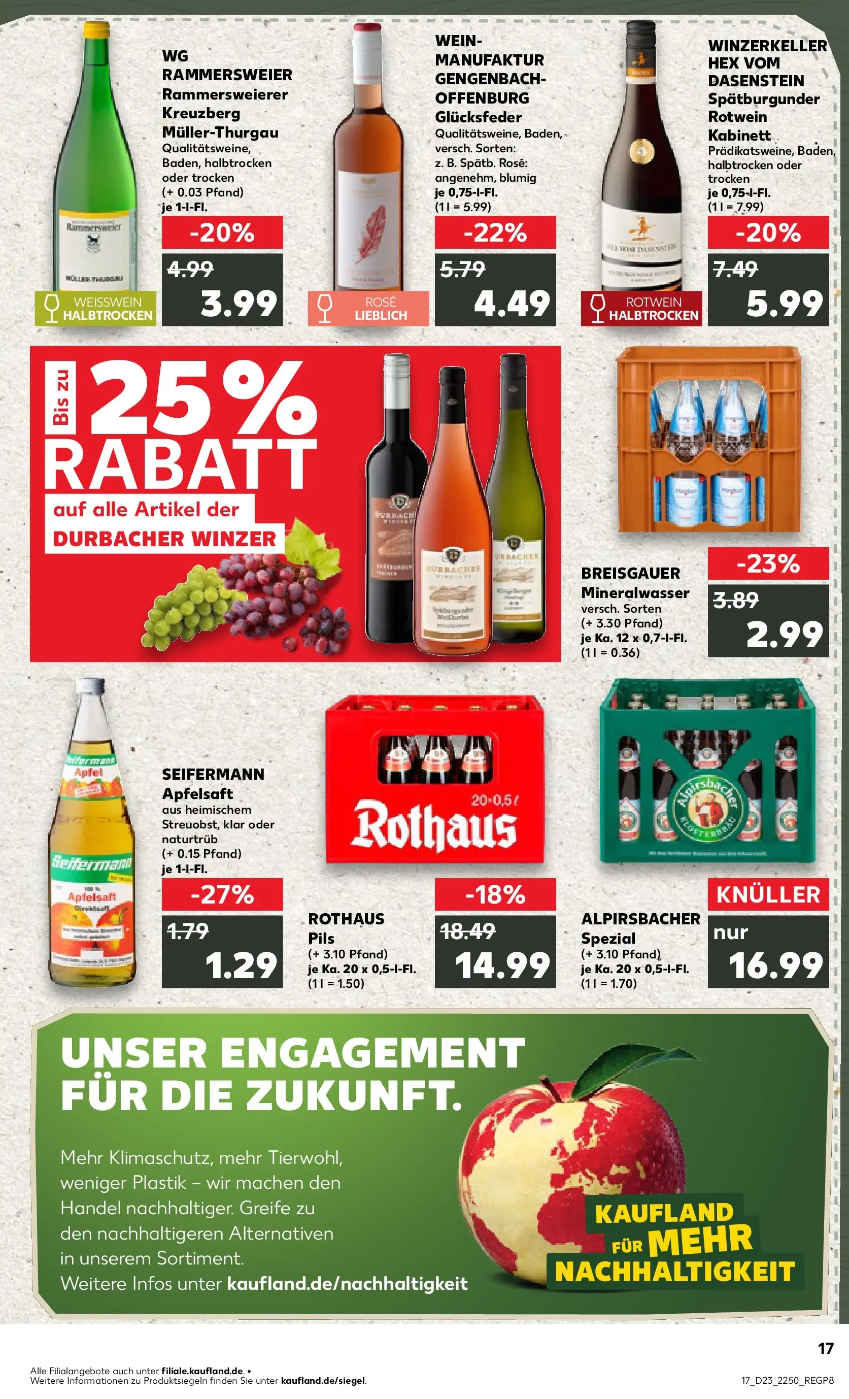 Prospekt Kaufland ab 04.06.2026 » Angebote Online zum Blättern | Seite: 17 | Produkte: Weißwein, Rotwein, Mineralwasser, Wein