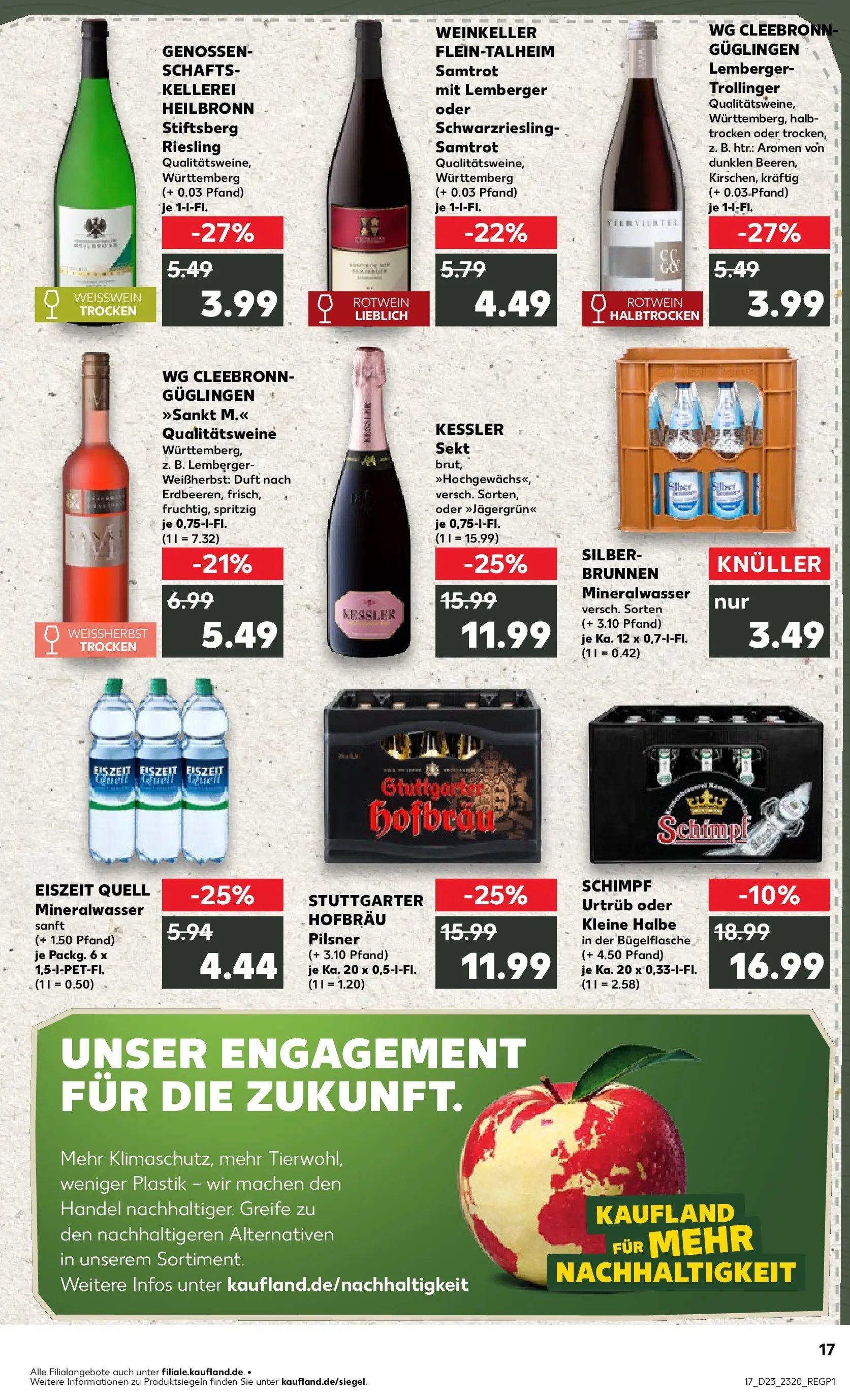 Prospekt Kaufland ab 04.06.2026 » Angebote Online zum Blättern | Seite: 17 | Produkte: Weißwein, Rotwein, Sekt, Mineralwasser