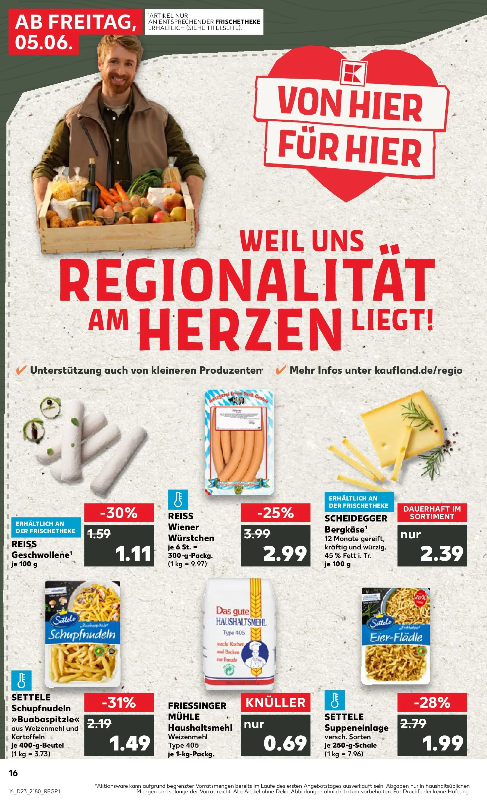 Prospekt Kaufland ab 04.06.2026 » Angebote Online zum Blättern | Seite: 16 | Produkte: Mühle, Wiener wurstchen, Weizenmehl, Kartoffeln