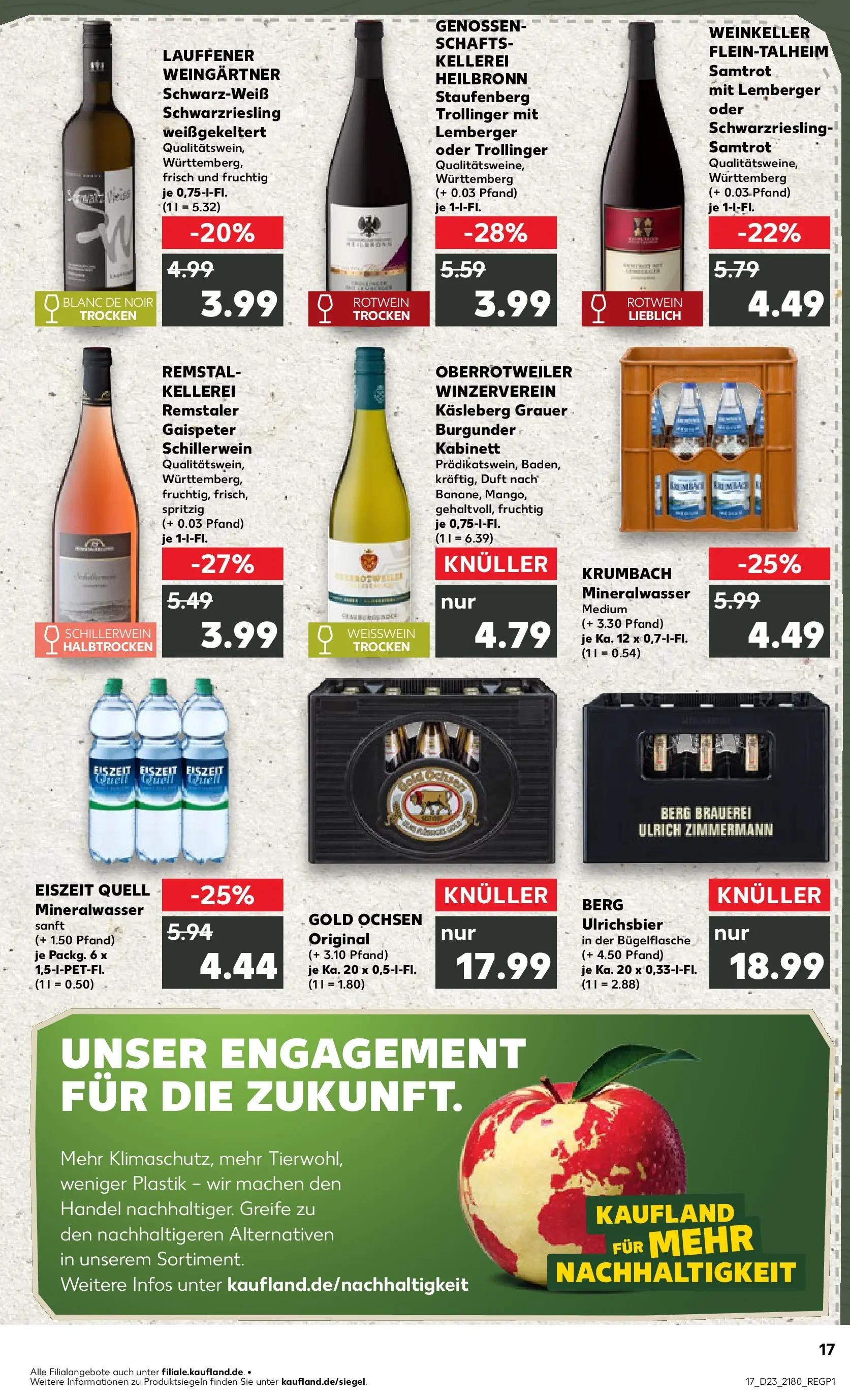 Prospekt Kaufland ab 04.06.2026 » Angebote Online zum Blättern | Seite: 17 | Produkte: Weißwein, Rotwein, Duft, Mineralwasser