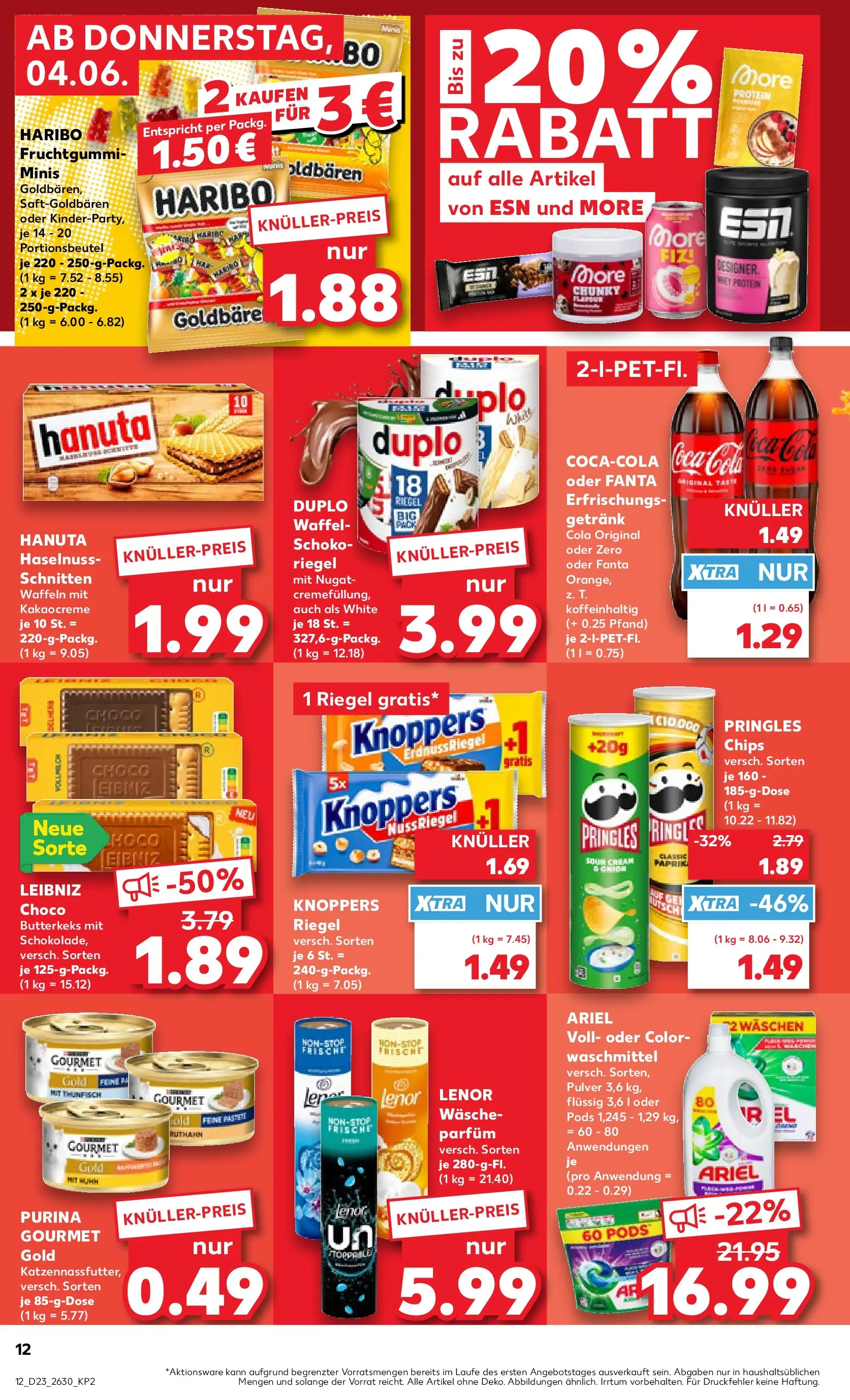 Prospekt Kaufland ab 03.06.2026 » Angebote Online zum Blättern | Seite: 12 | Produkte: Coca cola, Thunfisch, Duplo riegel, Chips