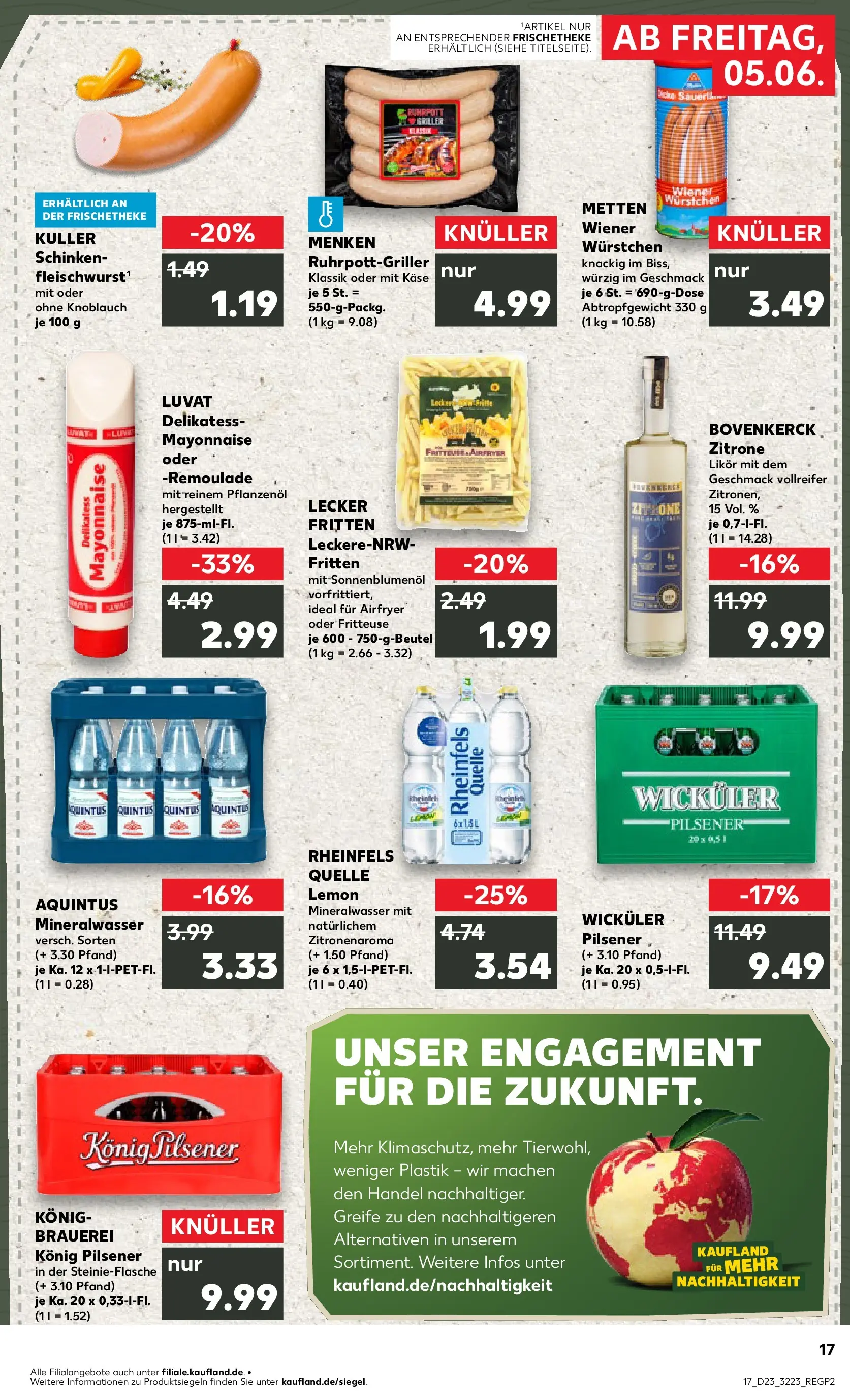 Prospekt Kaufland ab 01.06.2026 » Angebote Online zum Blättern | Seite: 24 | Produkte: Wiener wurstchen, Käse, Mineralwasser, Fritteuse