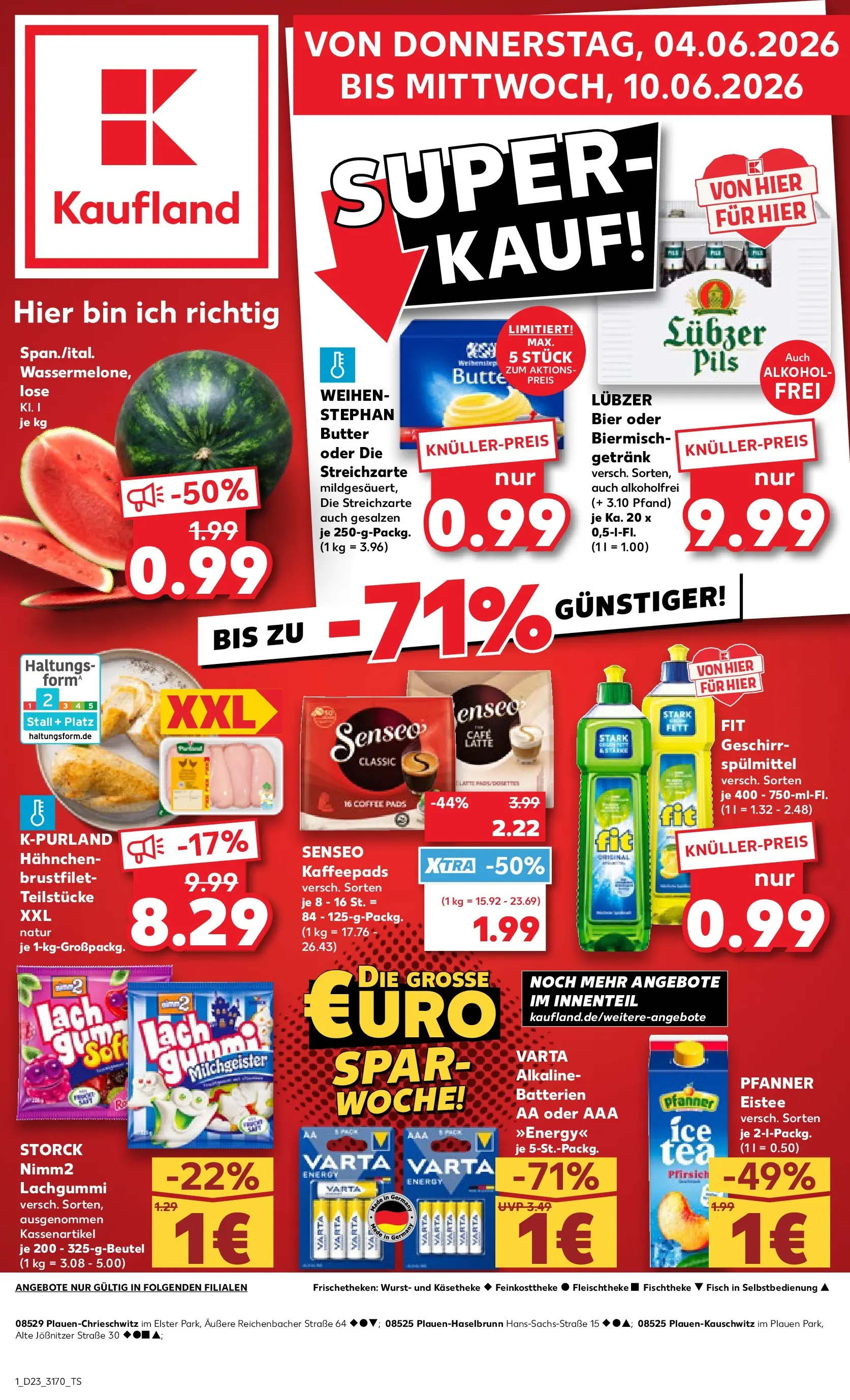 Prospekt Kaufland ab 04.06.2026 » Angebote Online zum Blättern | Seite: 1 | Produkte: Senseo, Energy, Butter, Bier