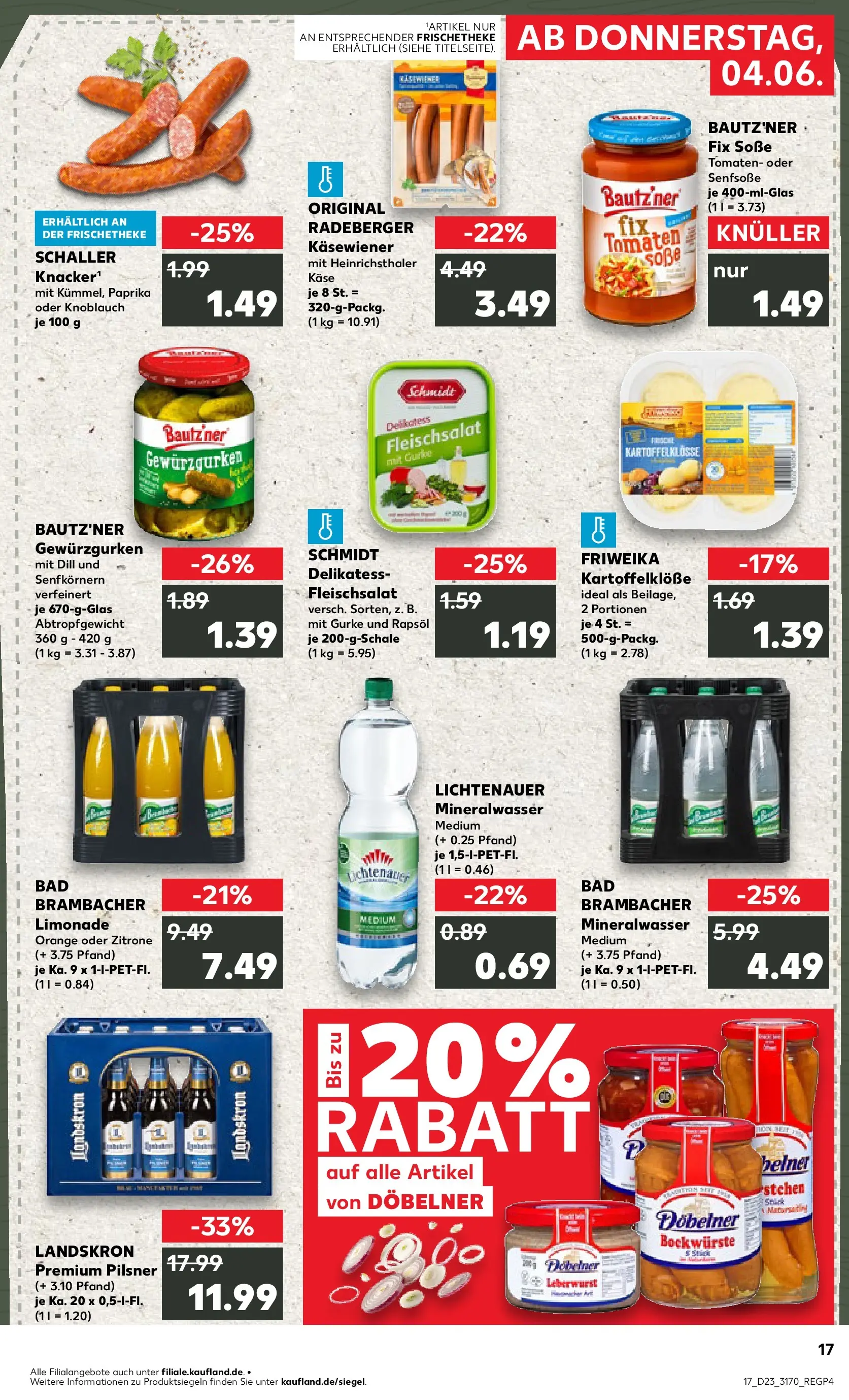 Prospekt Kaufland ab 04.06.2026 » Angebote Online zum Blättern | Seite: 17 | Produkte: Tomaten, Zitrone, Knoblauch, Dill
