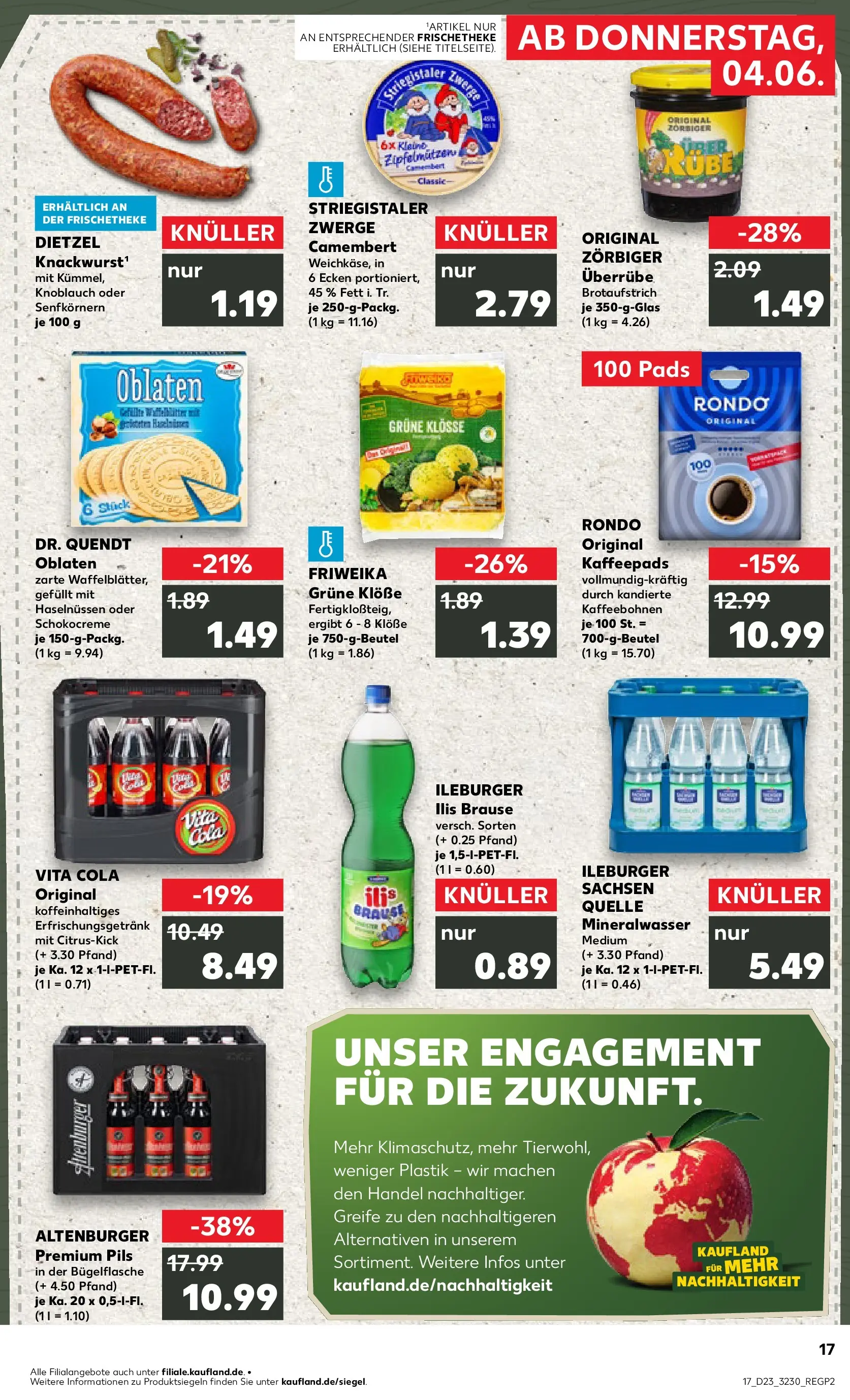 Prospekt Kaufland ab 04.06.2026 » Angebote Online zum Blättern | Seite: 17 | Produkte: Kaffeepads, Cola, Pils, Mineralwasser