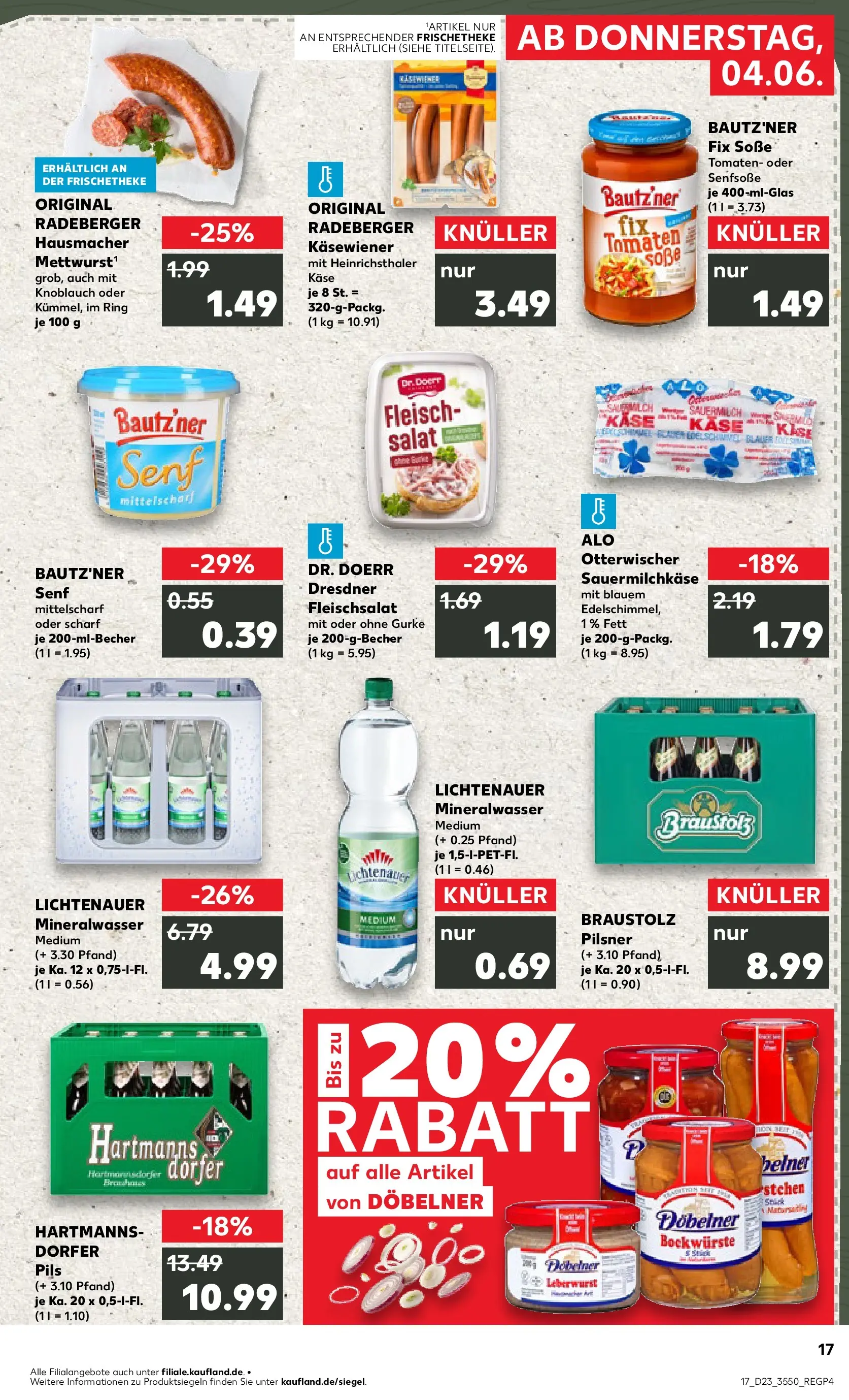 Prospekt Kaufland ab 04.06.2026 » Angebote Online zum Blättern | Seite: 17 | Produkte: Tomaten, Knoblauch, Fleisch, Salat