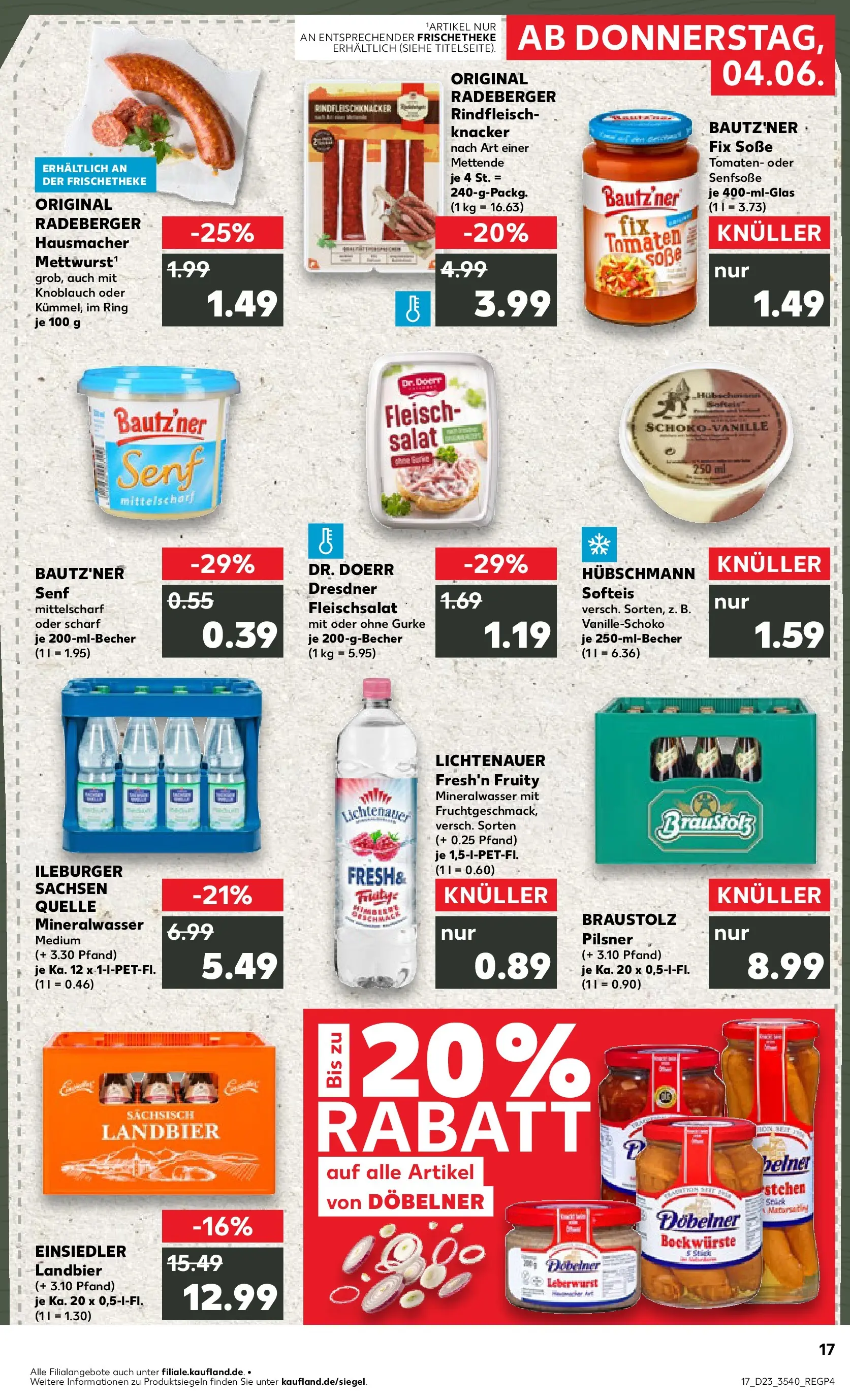 Prospekt Kaufland ab 01.06.2026 » Angebote Online zum Blättern | Seite: 24 | Produkte: Mineralwasser, Soße, Rindfleisch, Fleisch