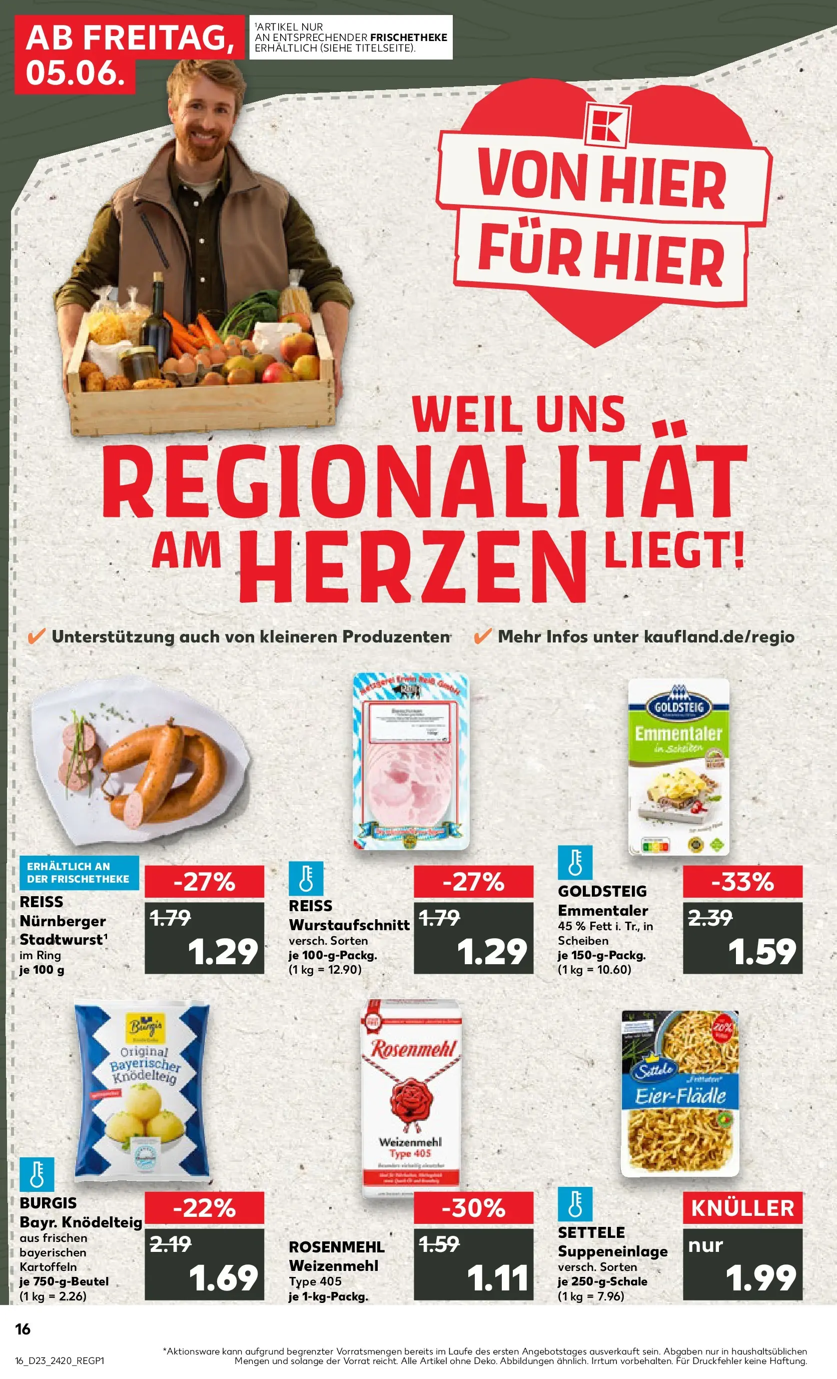 Prospekt Kaufland ab 04.06.2026 » Angebote Online zum Blättern | Seite: 16 | Produkte: Weizenmehl, Kartoffeln
