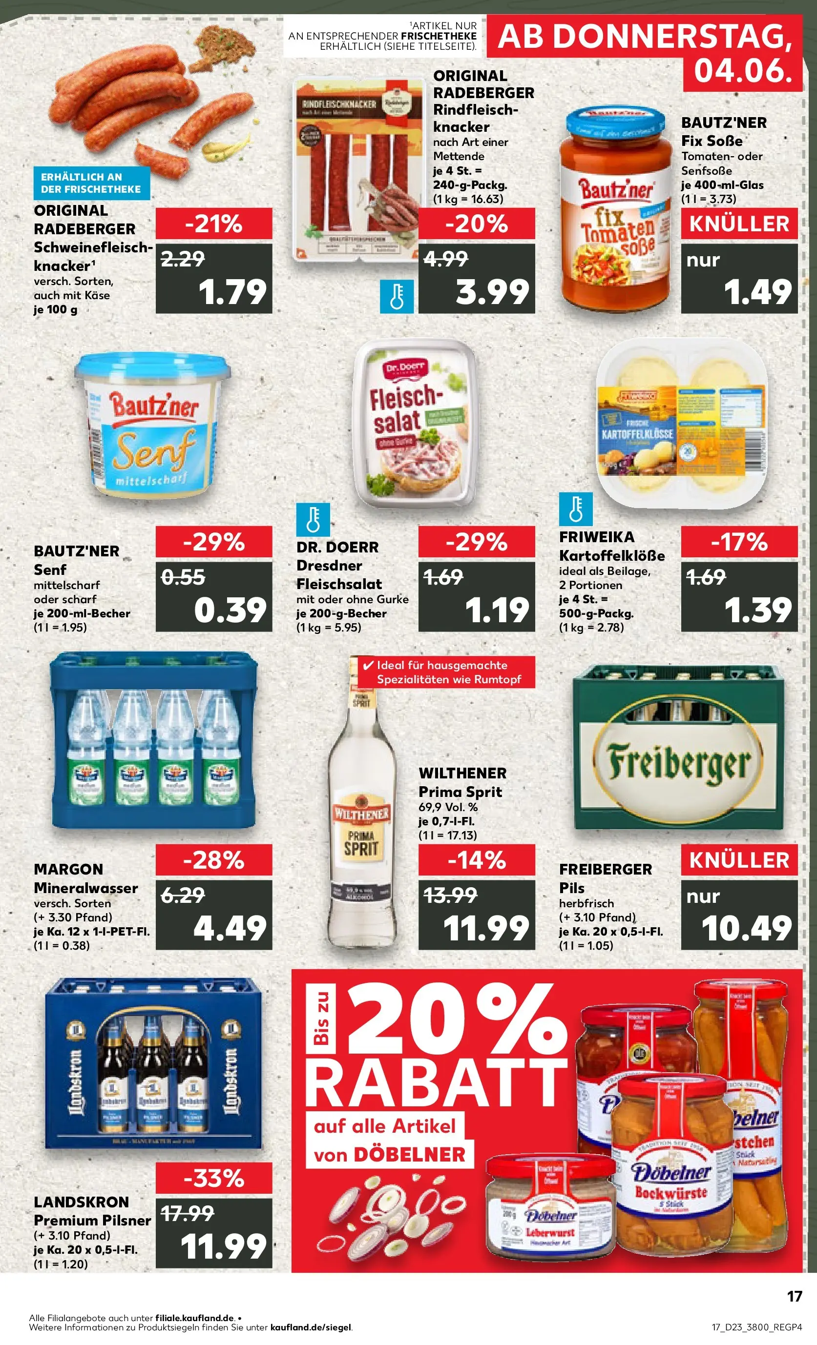 Prospekt Kaufland ab 01.06.2026 » Angebote Online zum Blättern | Seite: 24 | Produkte: Wilthener, Käse, Pils, Mineralwasser