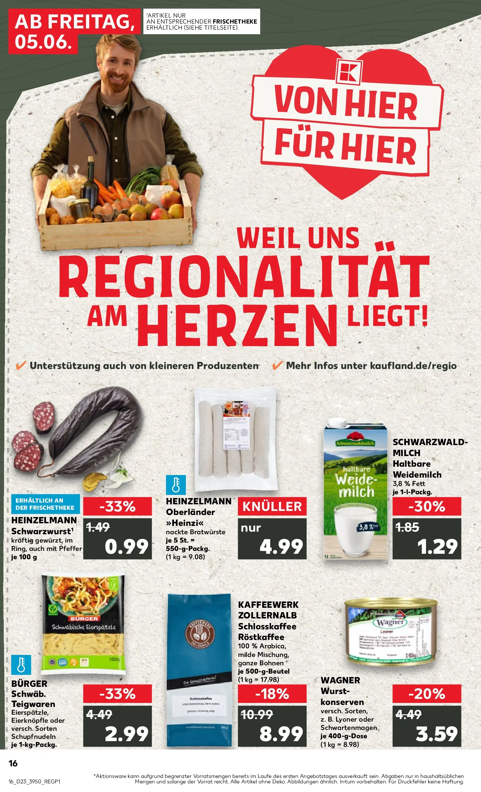 Prospekt Kaufland ab 04.06.2026 » Angebote Online zum Blättern | Seite: 16 | Produkte: Bratwurst, Burger, Pfeffer, Wurst