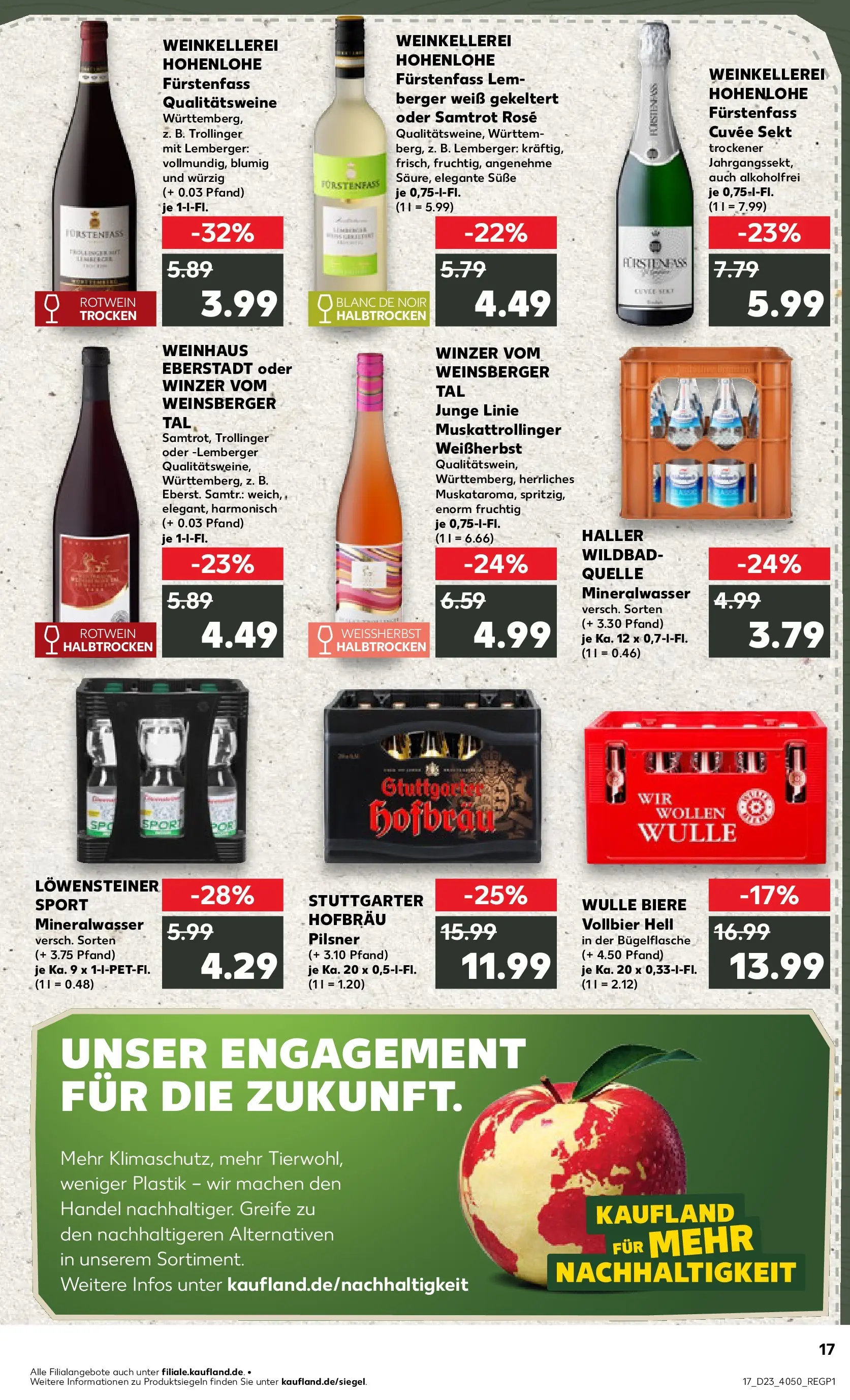 Prospekt Kaufland ab 04.06.2026 » Angebote Online zum Blättern | Seite: 17 | Produkte: Rotwein, Sekt, Mineralwasser
