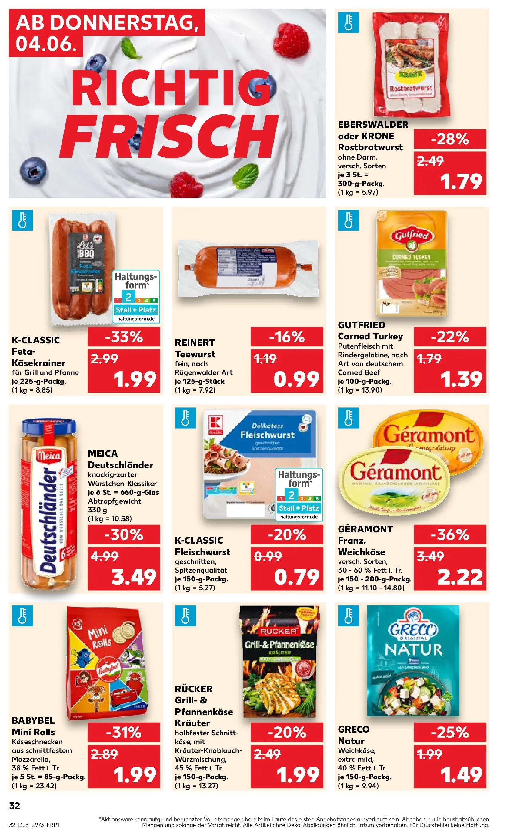 Prospekt Kaufland ab 01.06.2026 » Angebote und Werbung Online | Seite: 55 | Produkte: Grill, Geramont, Käsekrainer, Meica Prospekt Kaufland ab 01.06.2026 » Angebote Online zum Blättern | Seite: 55 | Produkte: Grill, Geramont, Käsekrainer, Meica