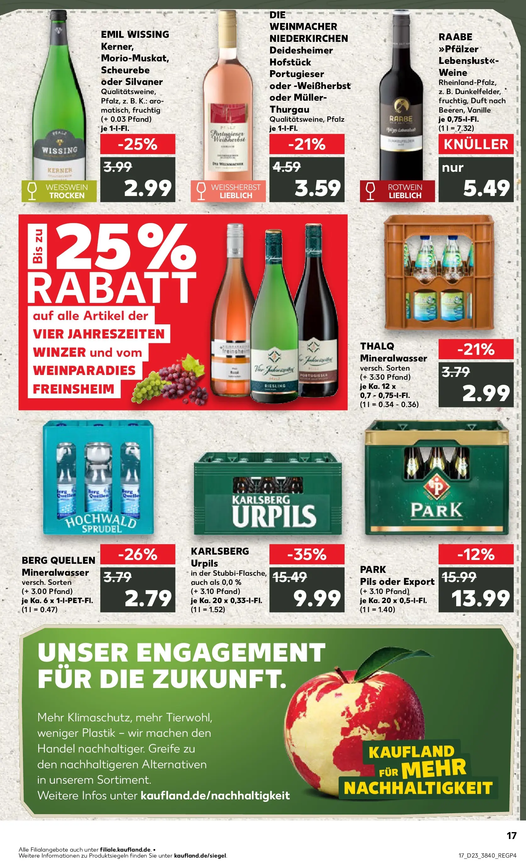 Prospekt Kaufland ab 04.06.2026 » Angebote Online zum Blättern | Seite: 17 | Produkte: Weißwein, Rotwein, Duft, Mineralwasser