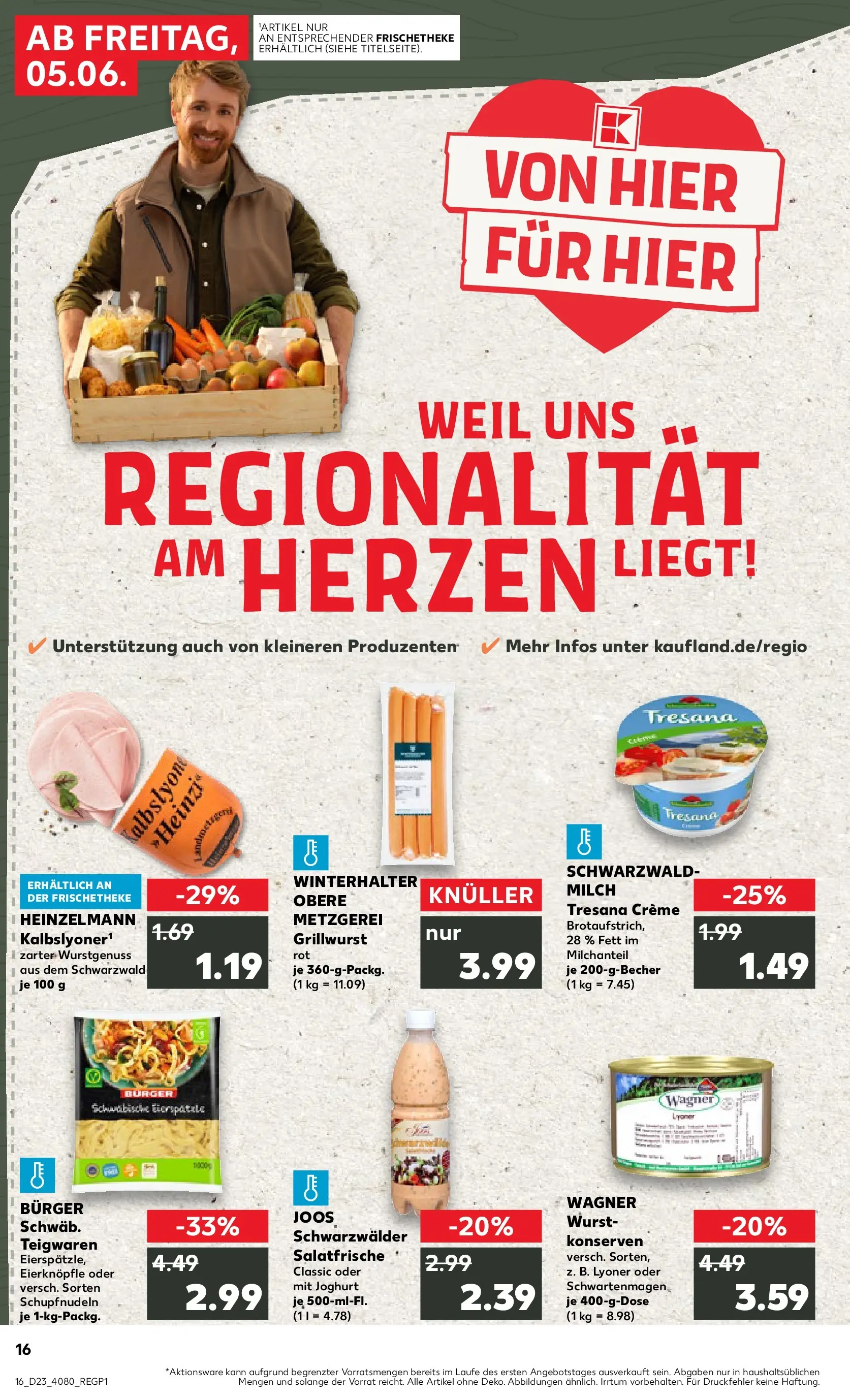 Prospekt Kaufland ab 04.06.2026 » Angebote Online zum Blättern | Seite: 16 | Produkte: Grill, Milch, Dressing, Burger